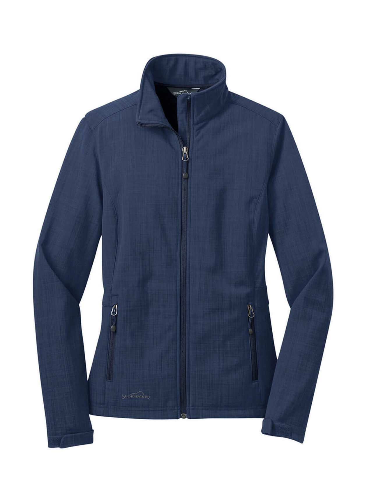 Eddie Bauer Women's Blue Shaded Crosshatch Soft Shell Jacket