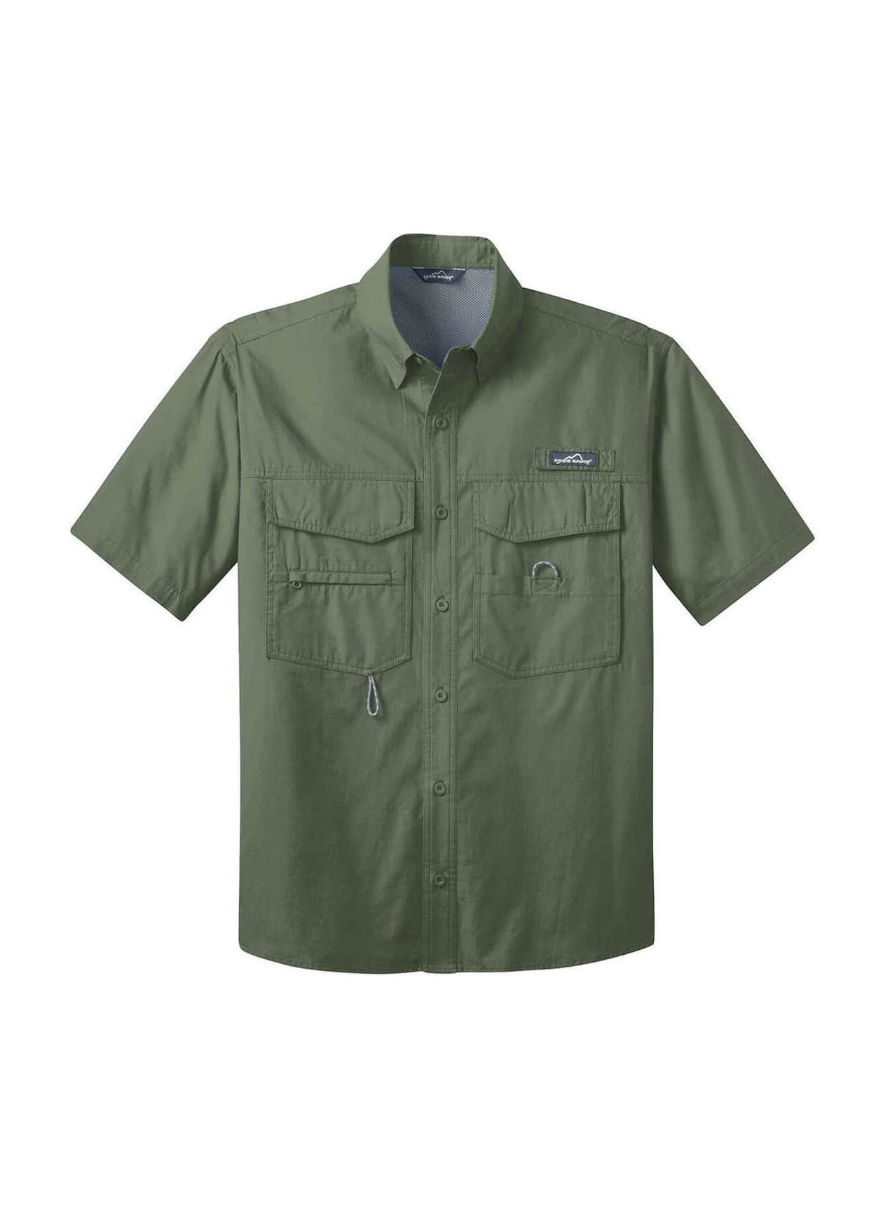 Eddie Bauer Men's Seagrass Green Short-Sleeve Fishing Shirt