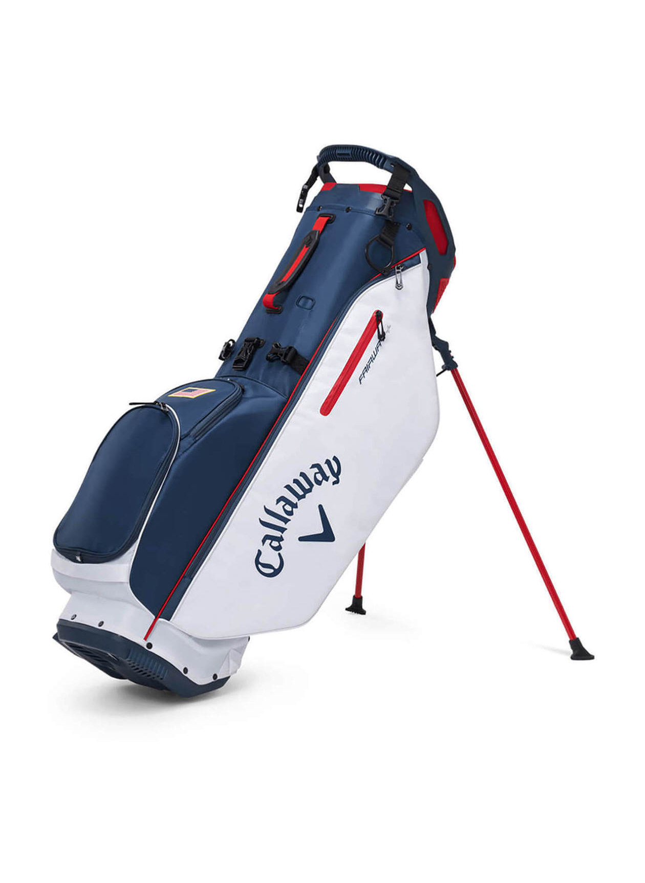 Callaway Navy / White / USA Golf Fairway + Double Strap Stand Bag