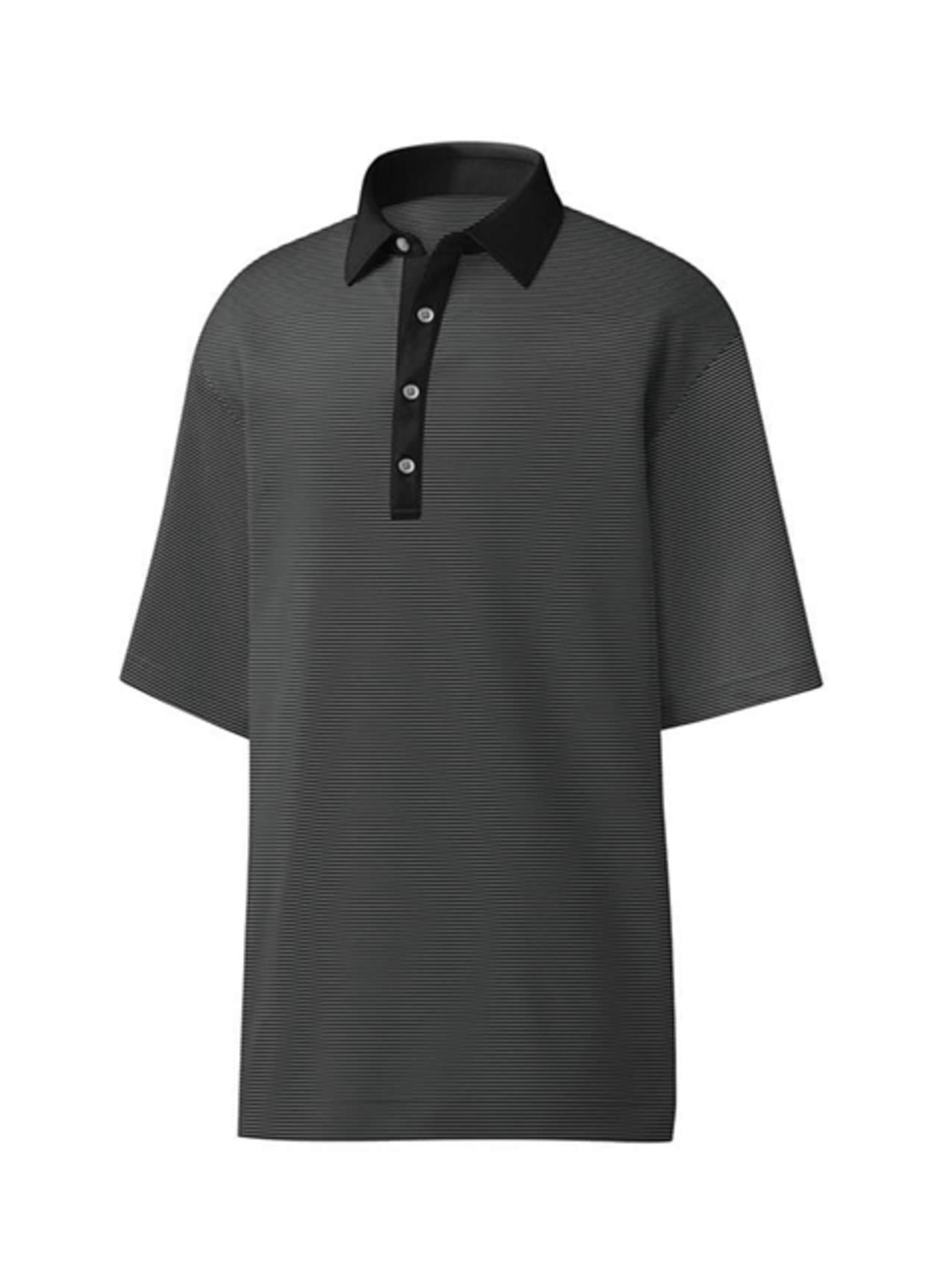 Embroidered FootJoy Men's Black Performance Lisle End on End Polo ...