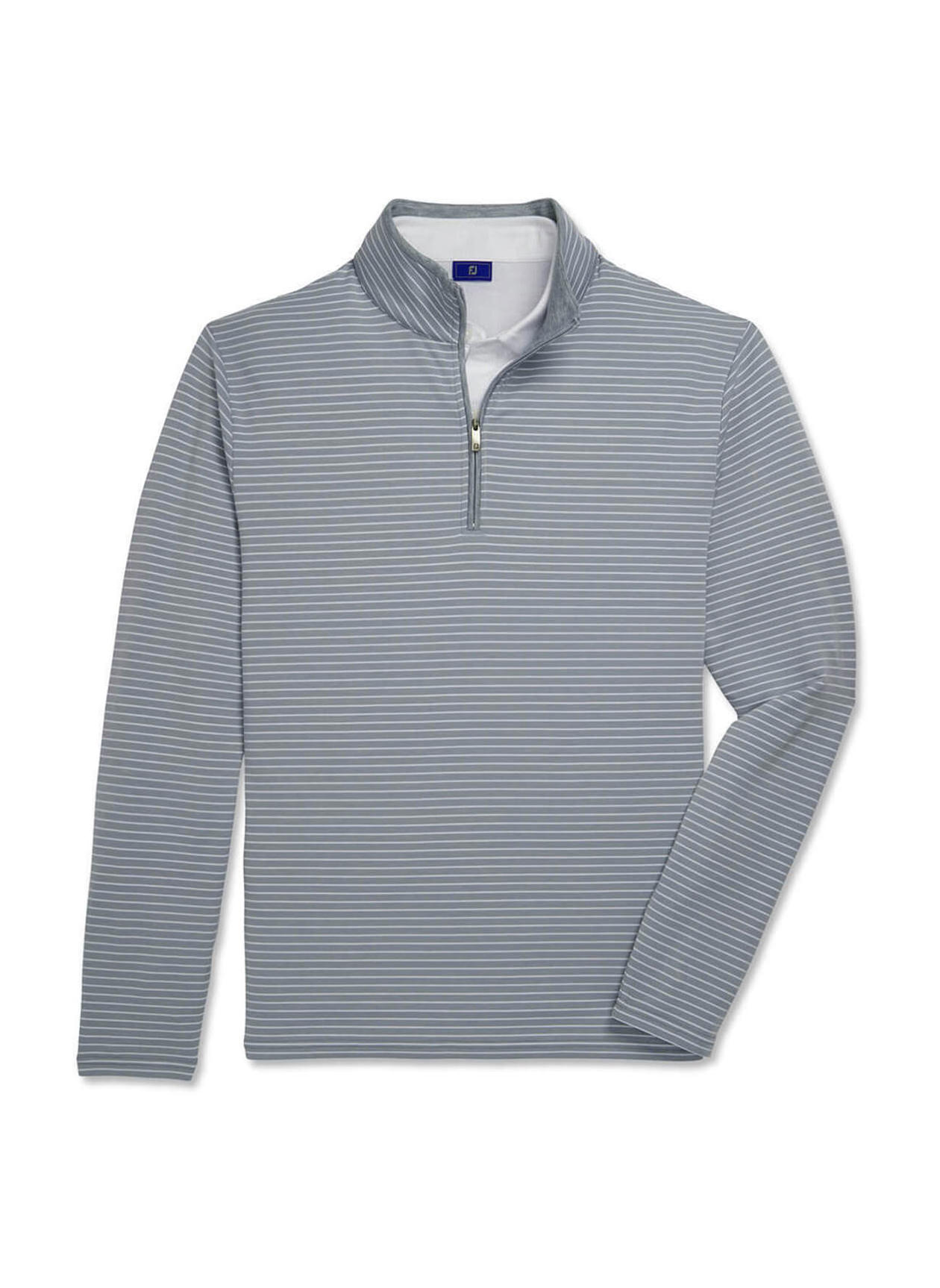 Embroidered FootJoy Men's Heather Grey Drirelease French Terry QuarterZip Custom Quarter Zips