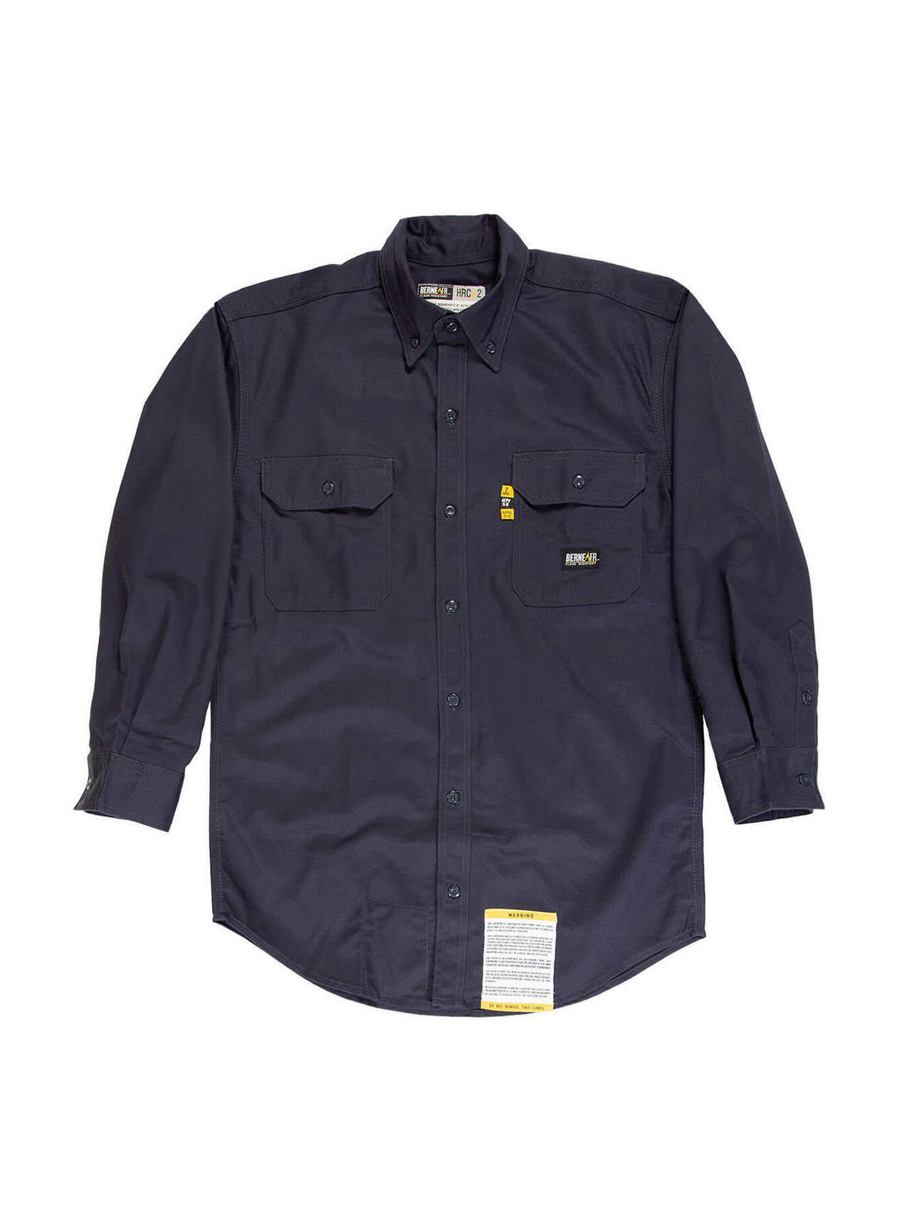 Berne Men's Navy Flame-Resistant Button-Down Work Shirt