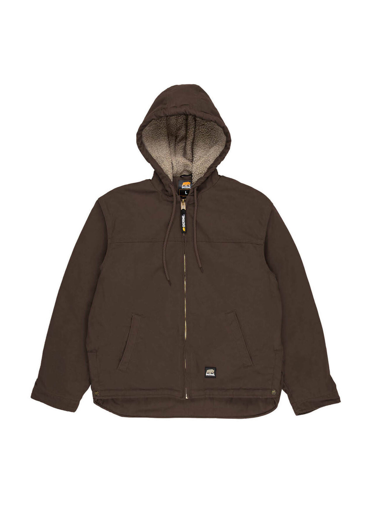 Berne Men's Brown Duck Flame-Resistant Hooded Jacket | Company Jackets