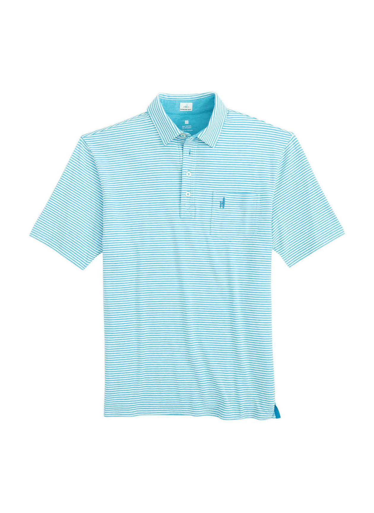 Customized Johnnie-O Men's Bondi Blue Dante Striped Polo | Logo Polo Shirt