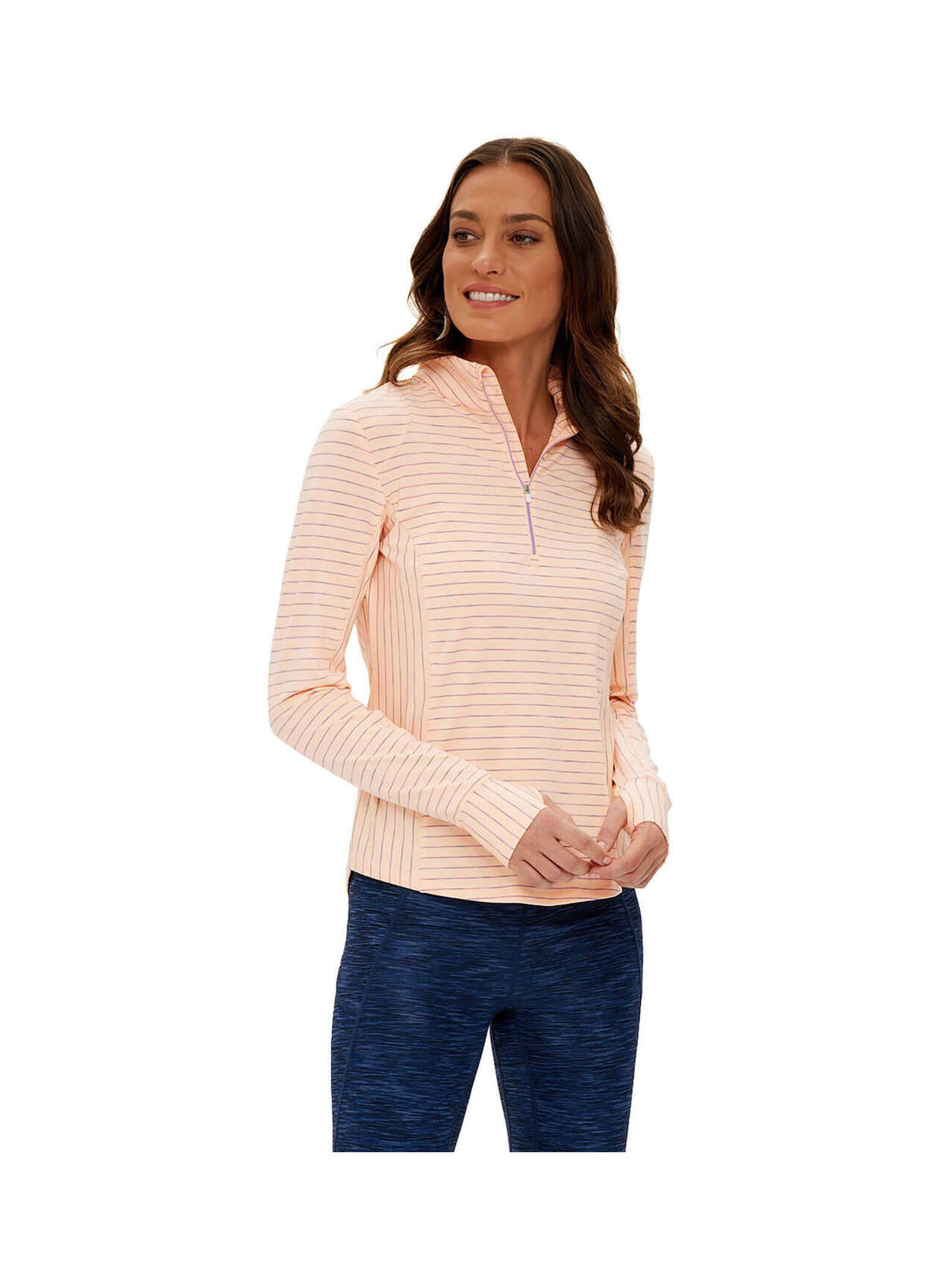Zero Restriction Women's Citrus Renae Quarter-Zip Mock Neck