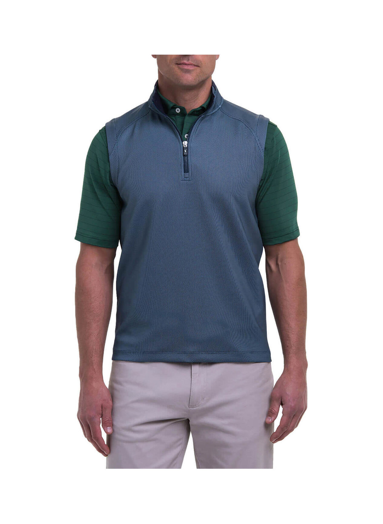 Fairway and Greene Men's Bluff Microdot Quarter-Zip Vest
