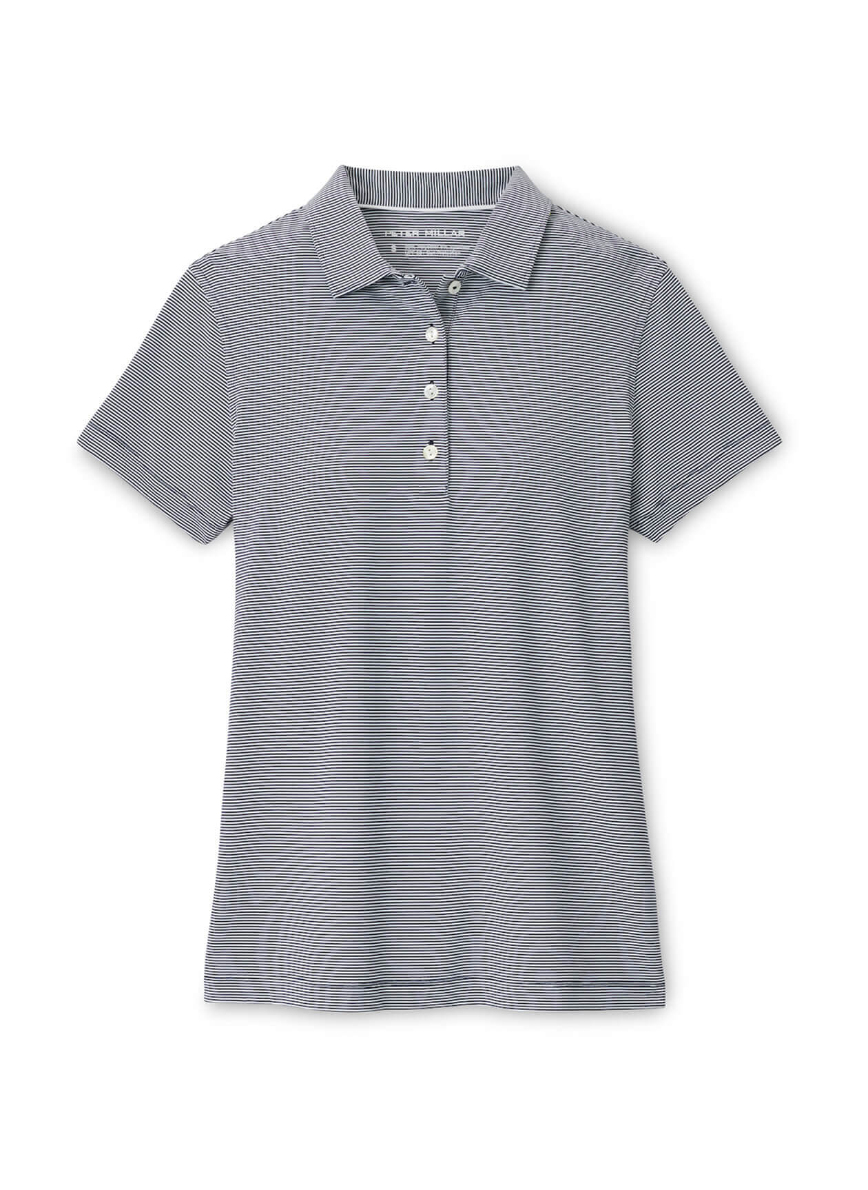 Peter Millar Women's Navy Jubilee Short-Sleeve Button Polo