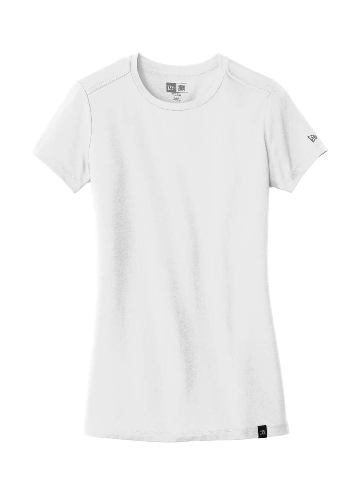 New Era Heritage Blend Crew Tee. NEA100 L White