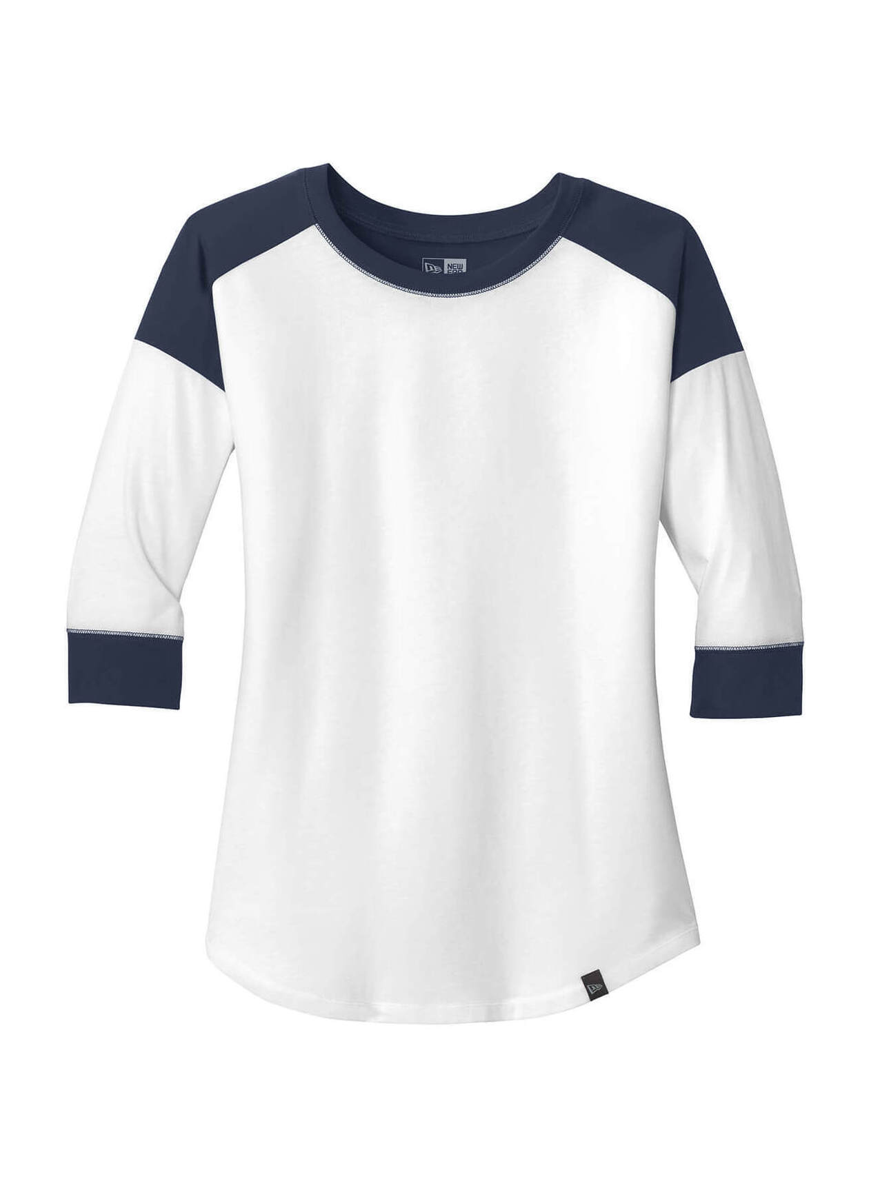New Era Women's True Navy / White Heritage Blend 3/4-Sleeve Baseball Raglan T-Shirt