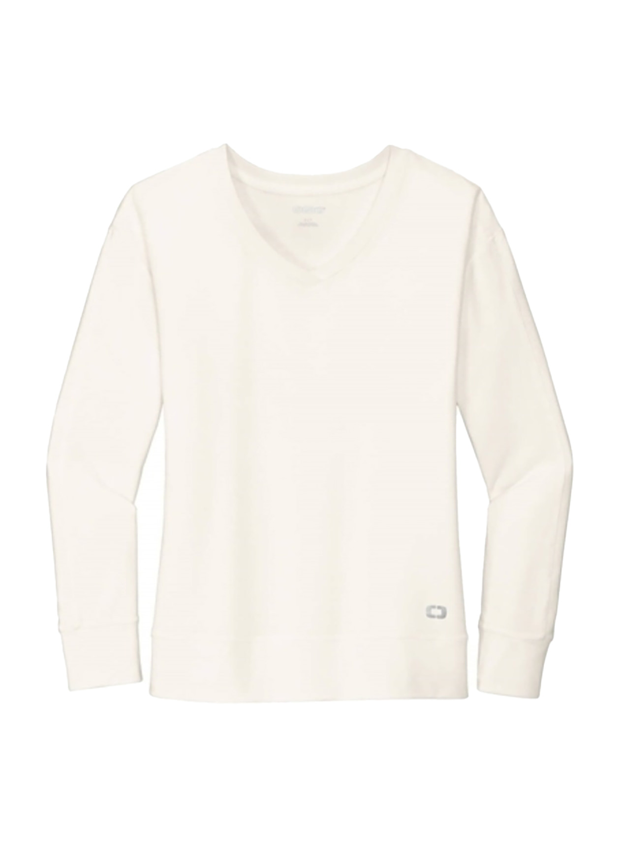 OGIO Women's Ivory Snow Luuma Flex V-Neck Sweatshirt