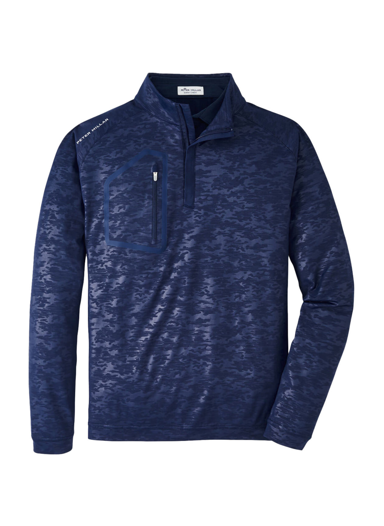 Peter Millar Men's Forge Camo Print Performance Quarter-zip 