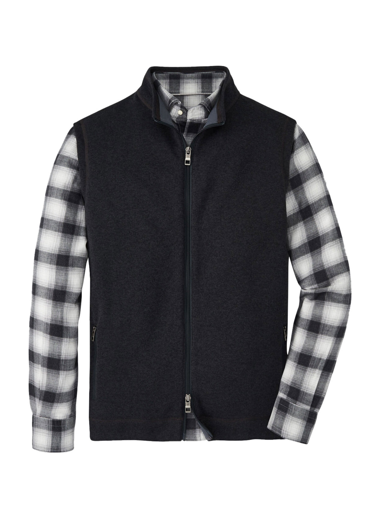 Custom Peter Millar Men's Crown Sweater Fleece Quarter-Zip Navy
