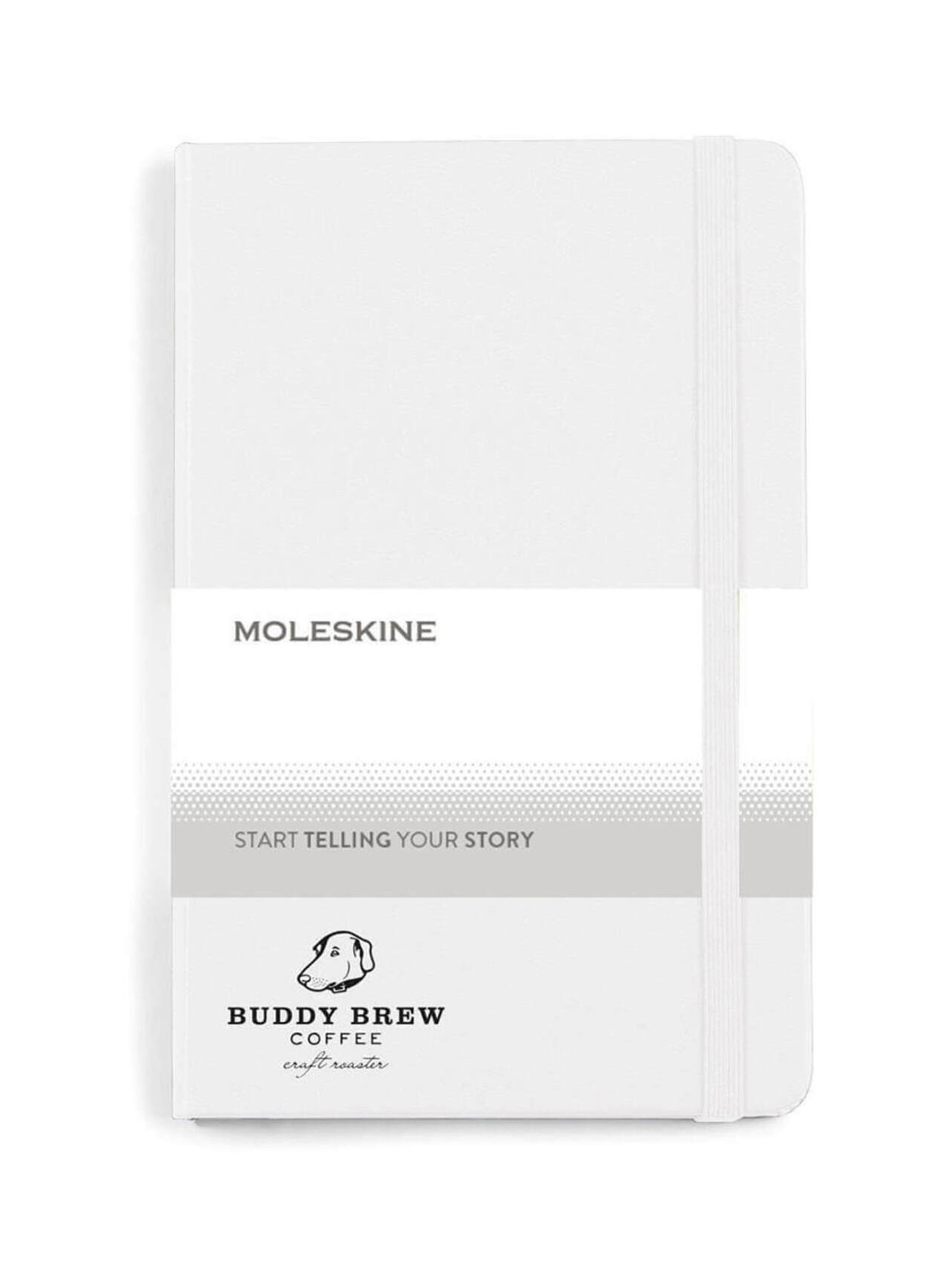 Moleskine White Hard Cover Ruled Medium Notebook