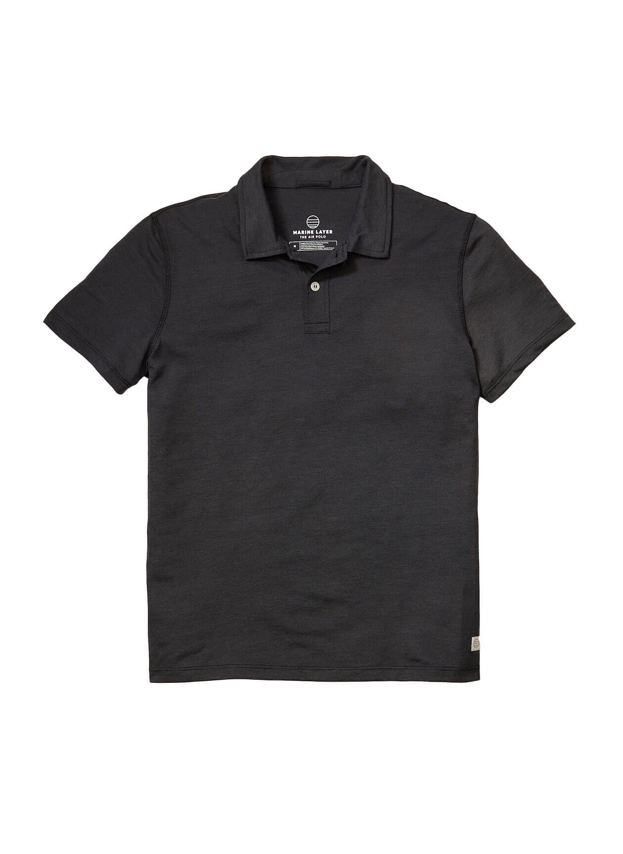 Marine Layer Men's Black Re-Spun Air Polo