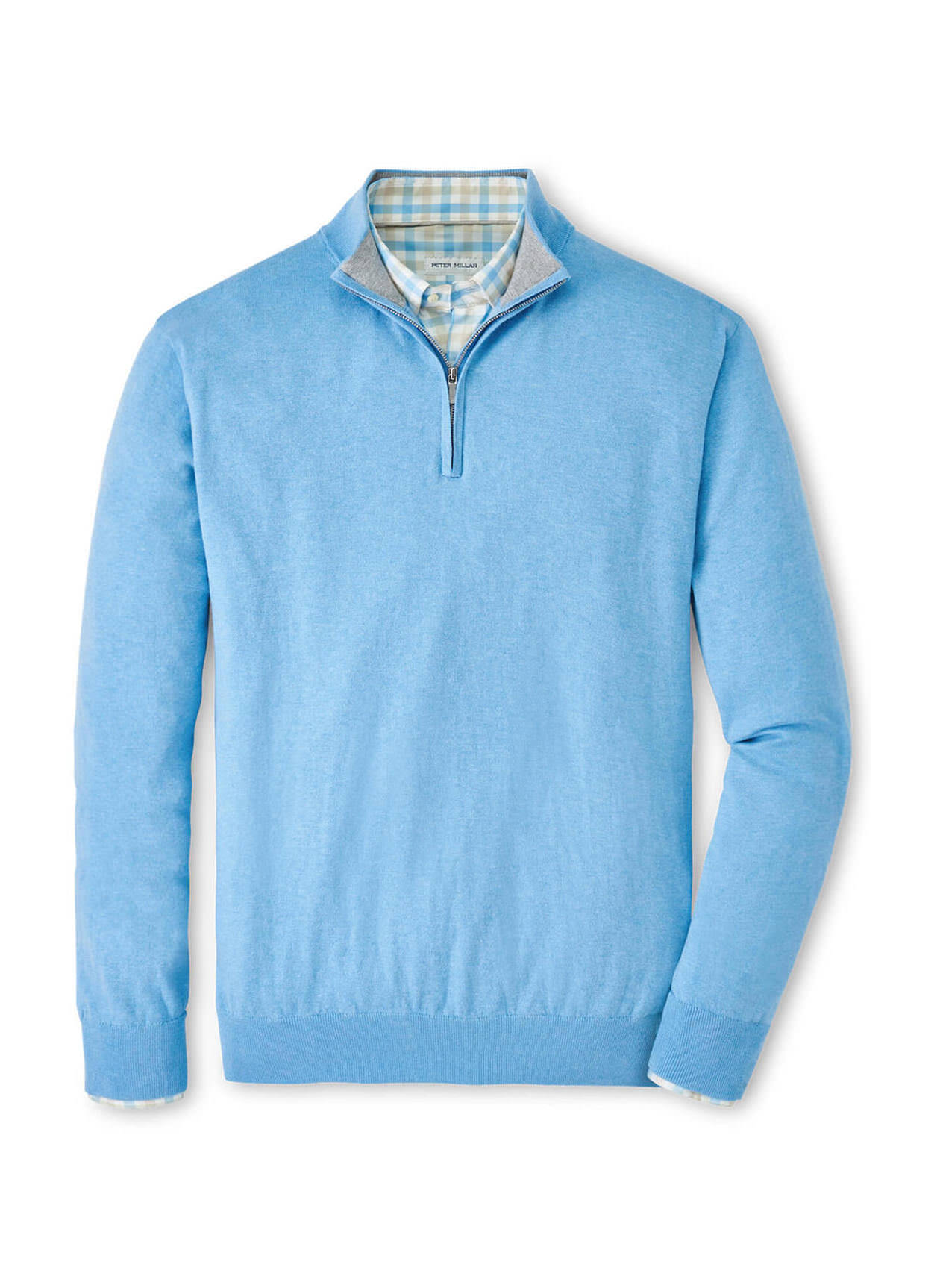 Peter Millar Men's Cottage Blue Crest Quarter-Zip