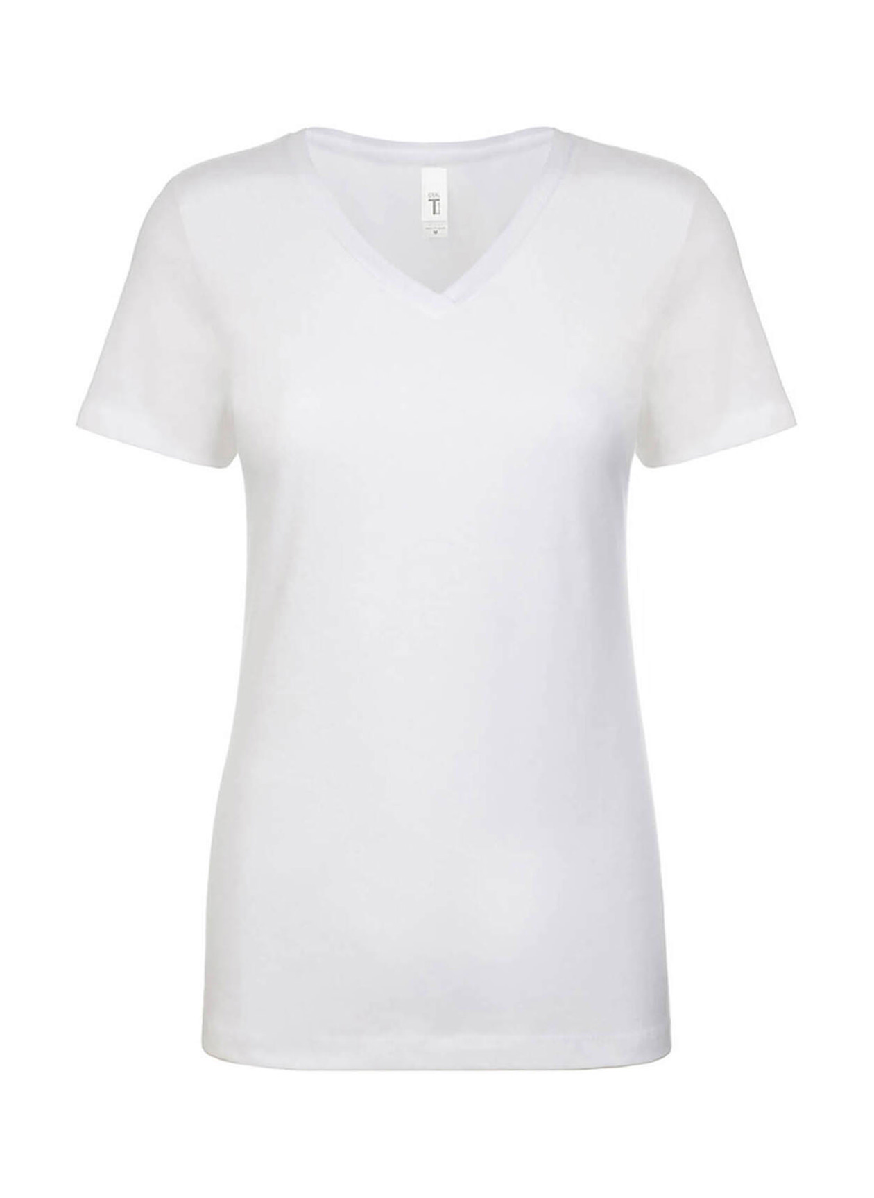 Next Level Women's White Ideal V-Neck T-Shirt