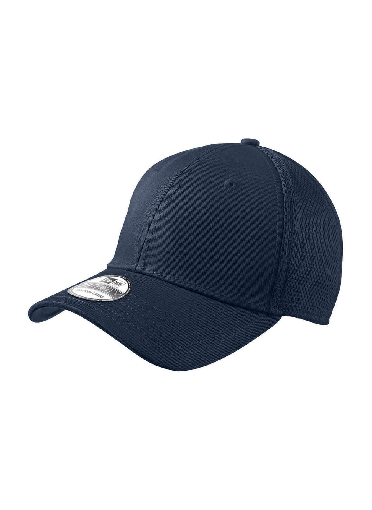 New Era Blank Custom 39THIRTY Stretch-Fitted Cap (BLK, S/M) at