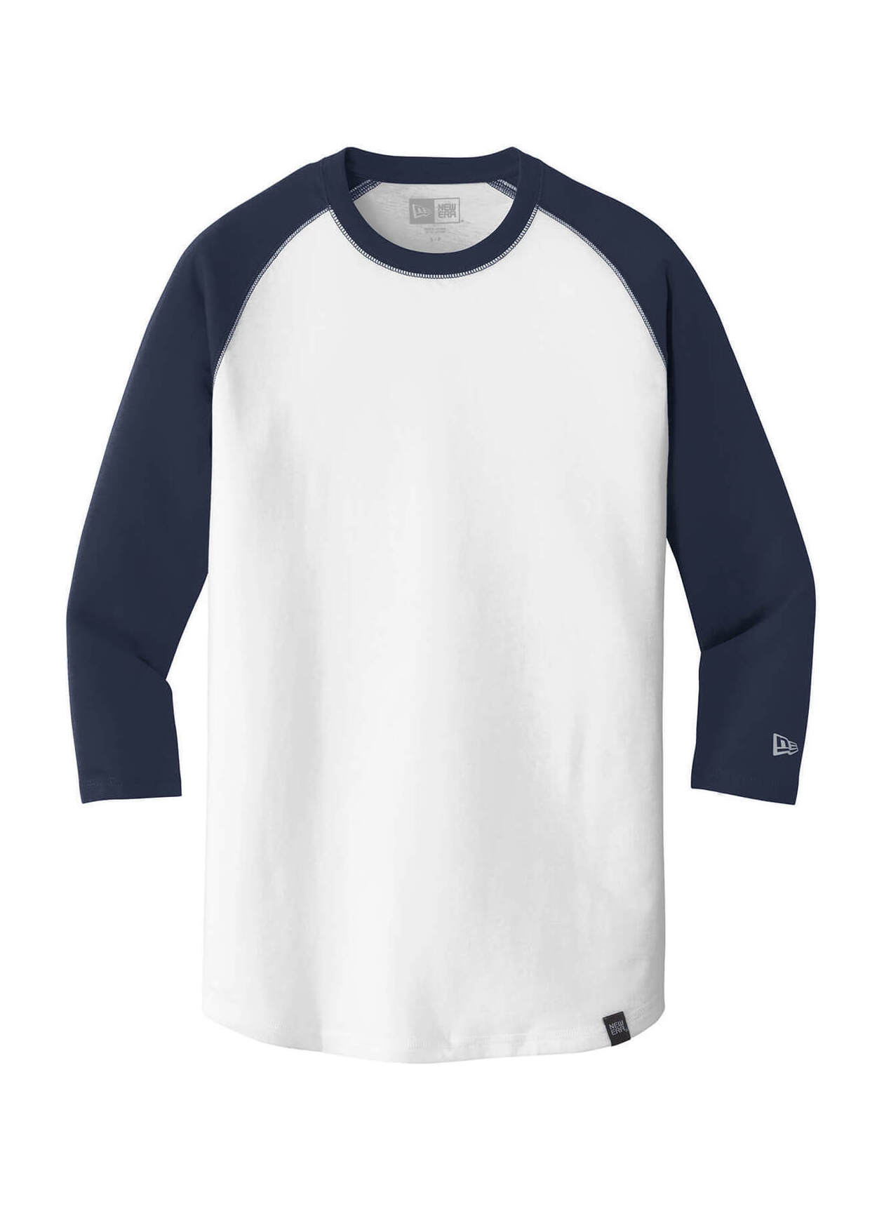 New Era Men's True Navy / White Heritage Blend 3/4-Sleeve Baseball Raglan T-Shirt