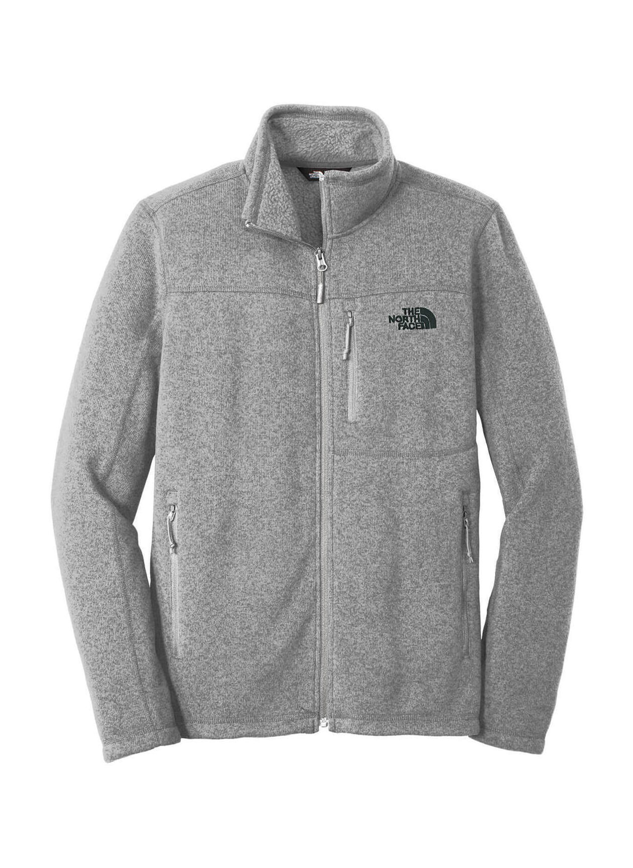 Customized The North Face Men's Medium Grey Heather Sweater Fleece ...