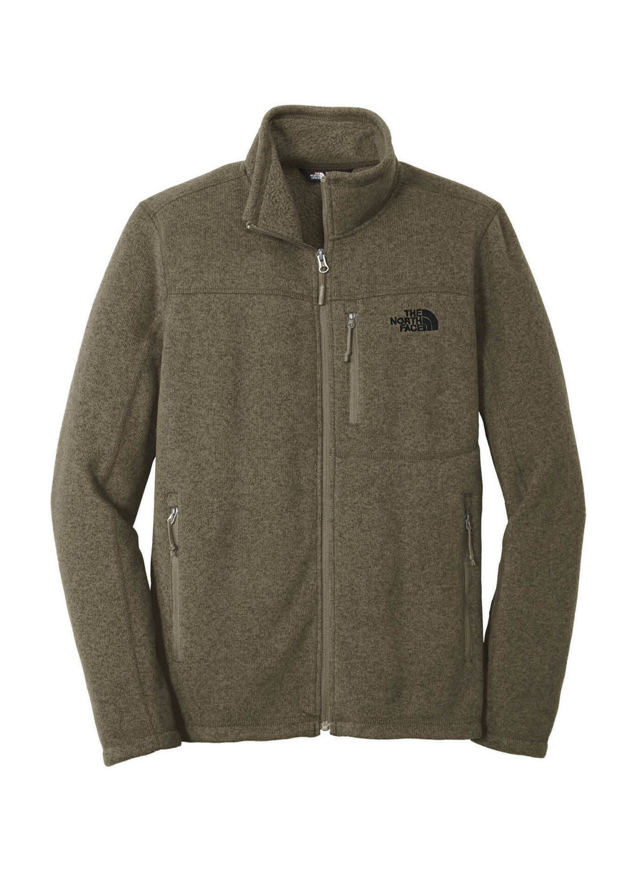 The North Face Men's New Taupe Green Heather Sweater Fleece Jacket ...