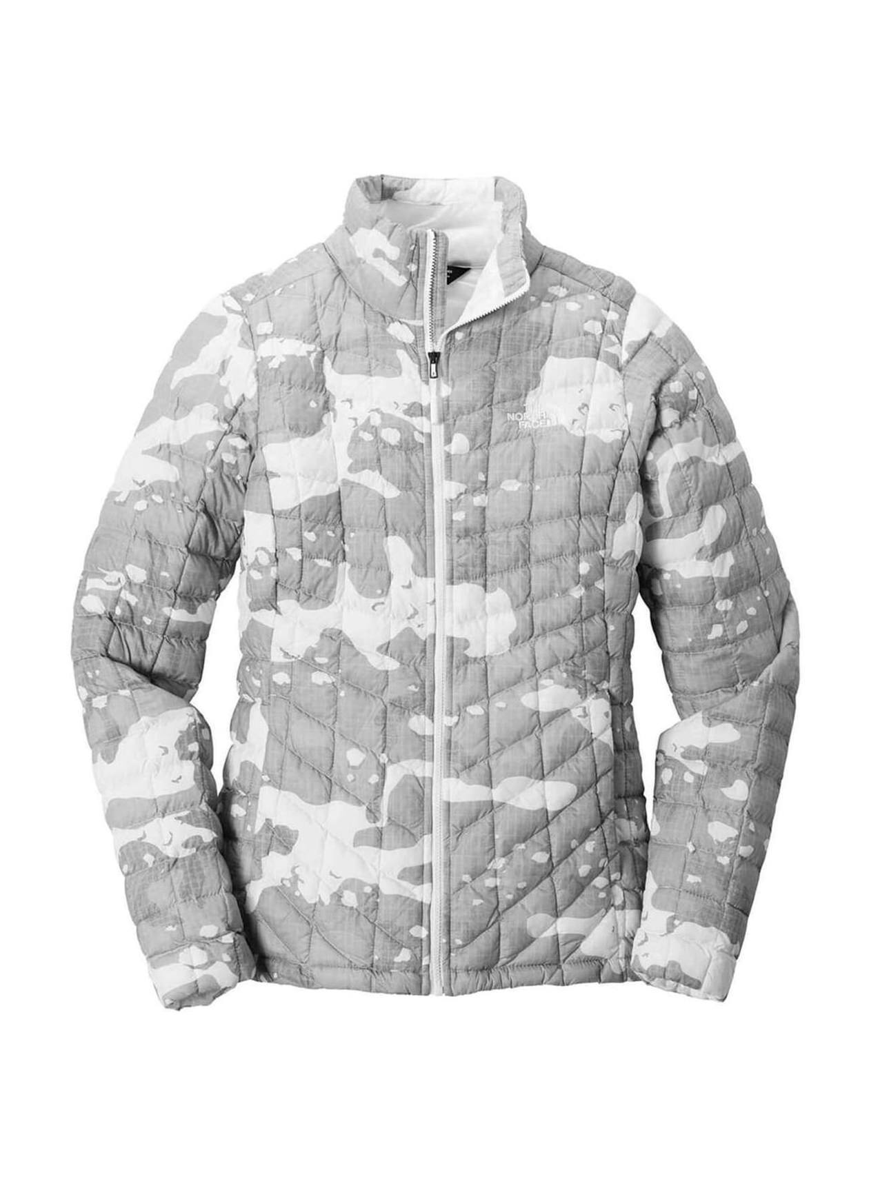 The North Face Women's TNF White Woodchip Print ThermoBall Trekker Jacket
