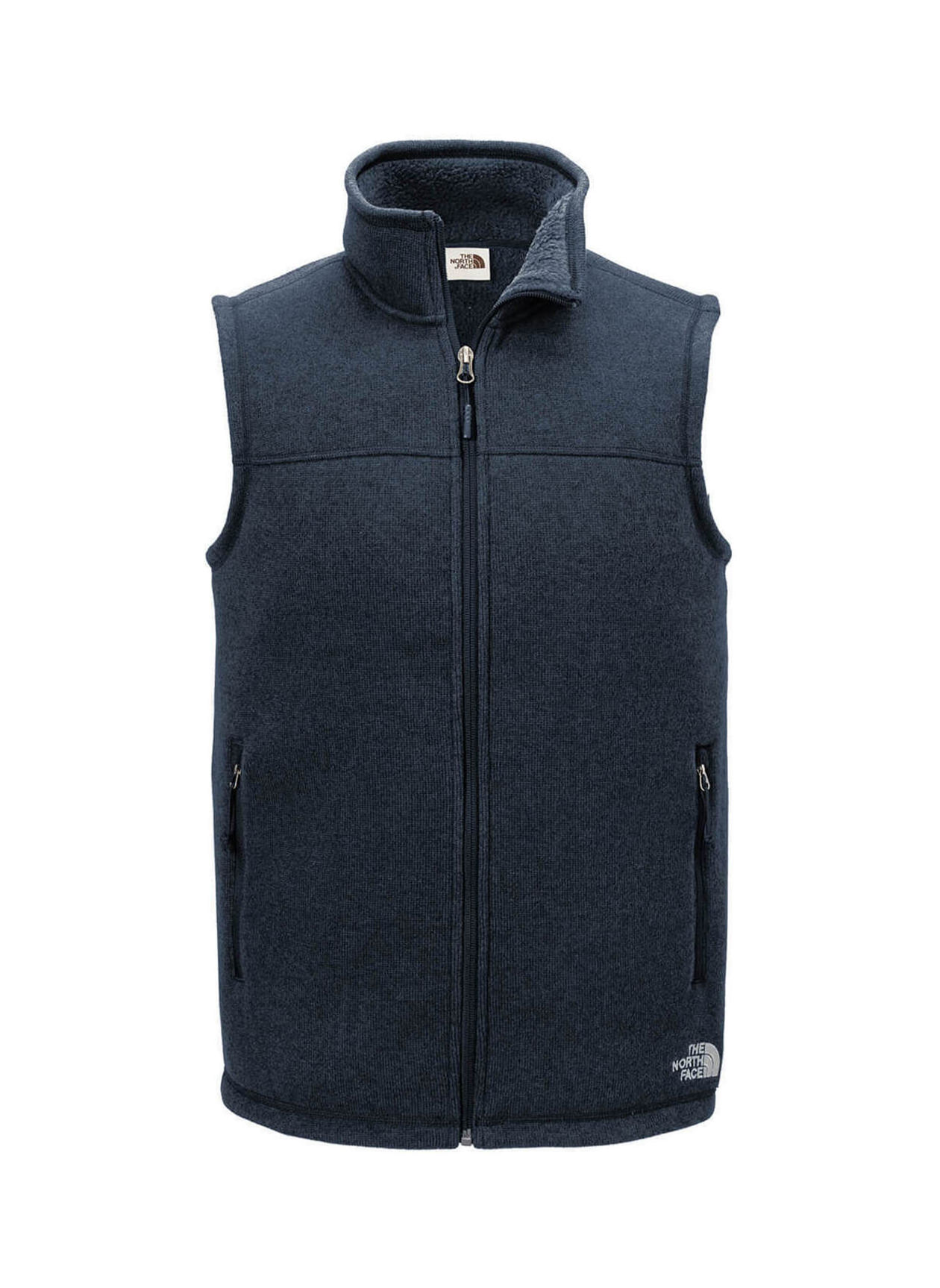 The North Face Men's Urban Navy Heather Sweater Fleece Vest | Custom Vests