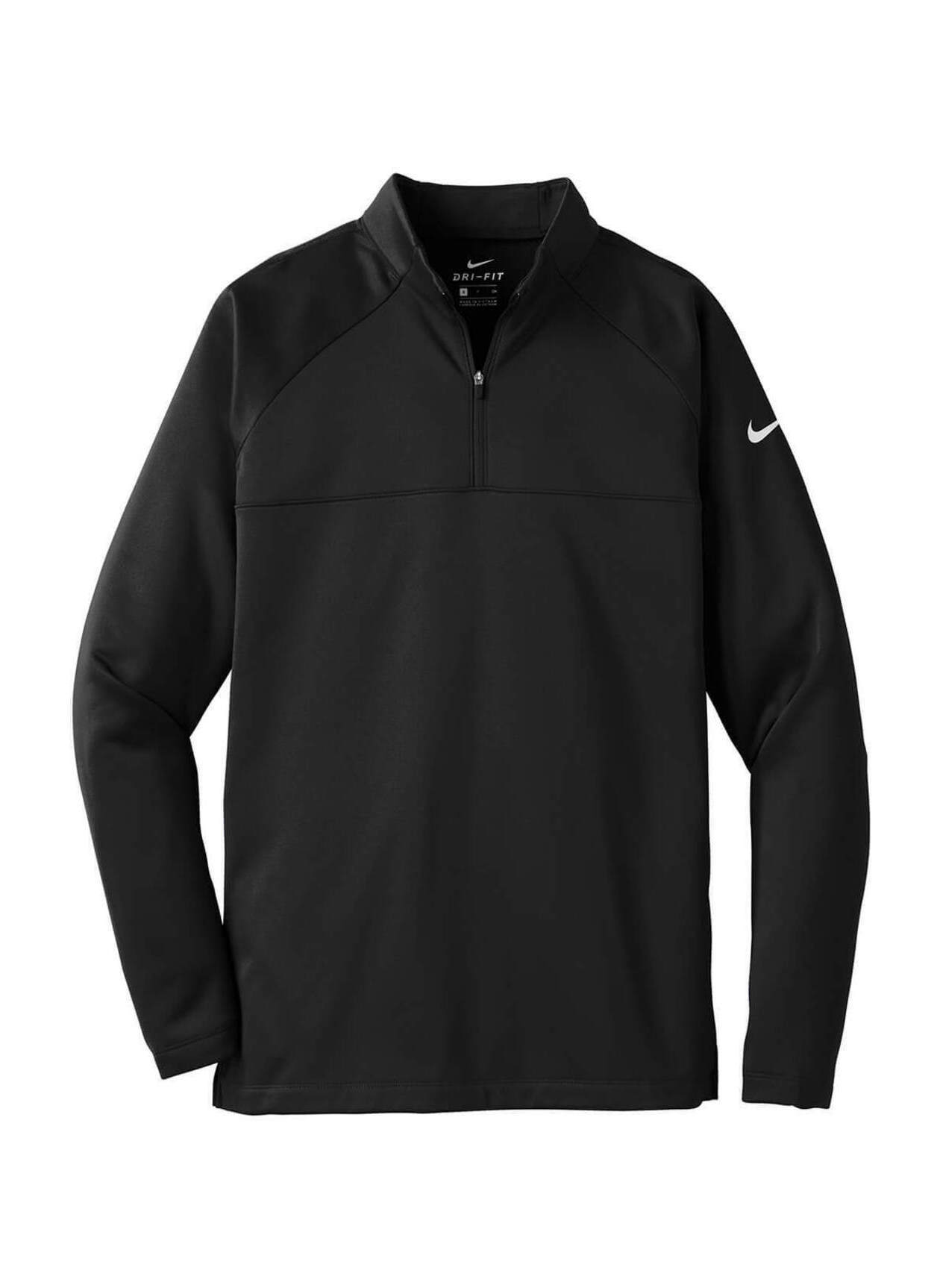 Nike Men's Black Therma-FIT Fleece Half-Zip | Custom Quarter Zip