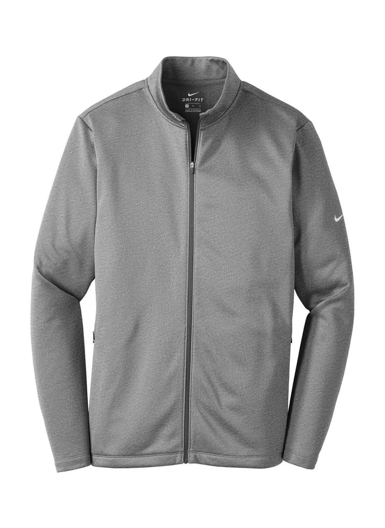 Nike Men's Dark Grey Heather Therma-FIT Fleece Jacket