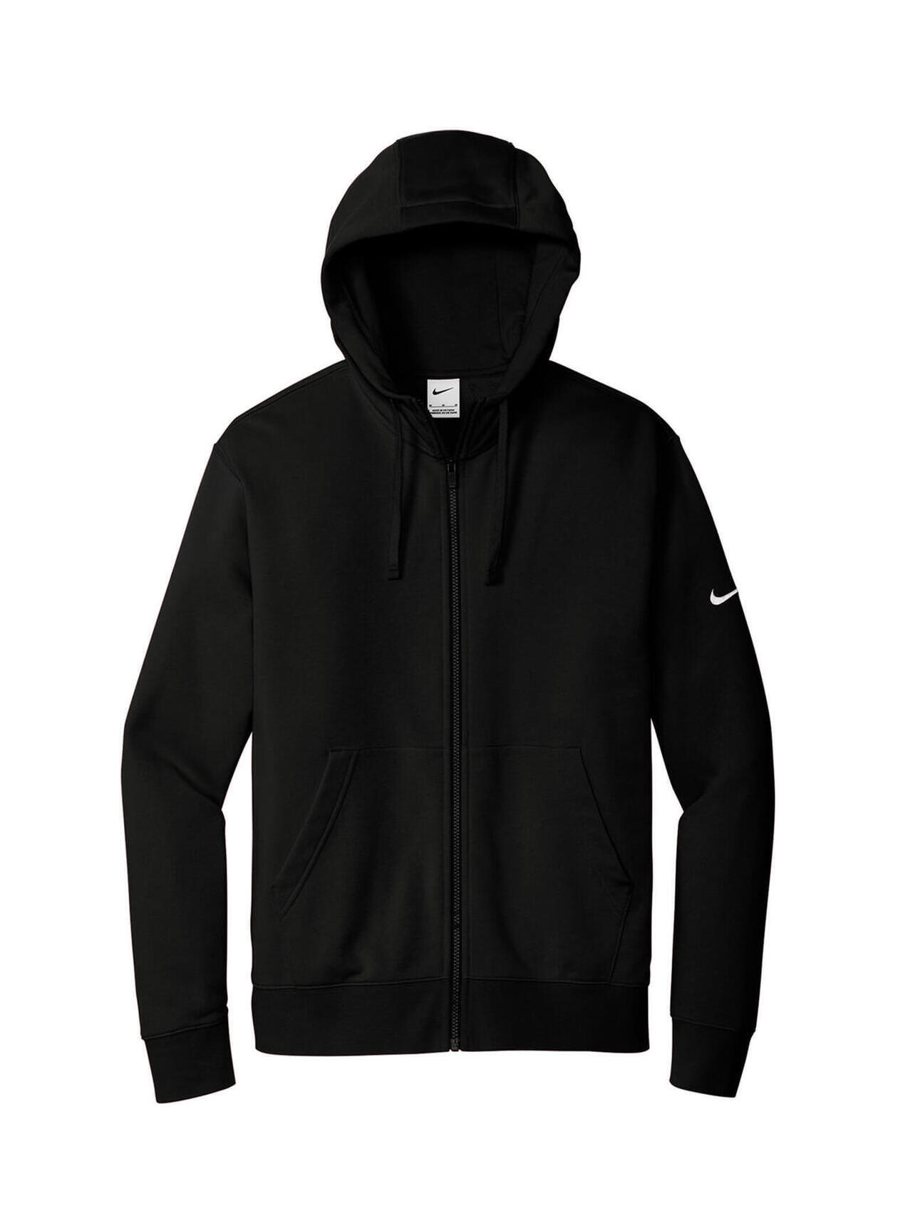 Custom Hoodies | Printed Nike Men's Black Club Fleece Sleeve Swoosh ...