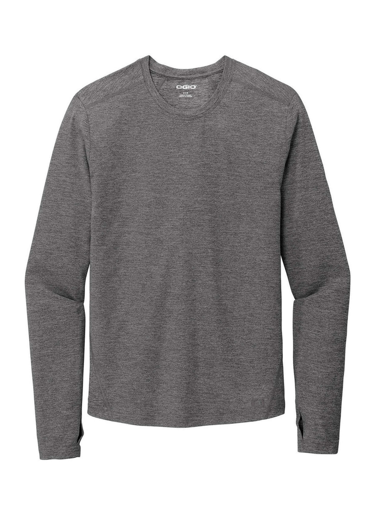 OGIO Men's Gear Grey Heather Mesh Long-Sleeve T-Shirt