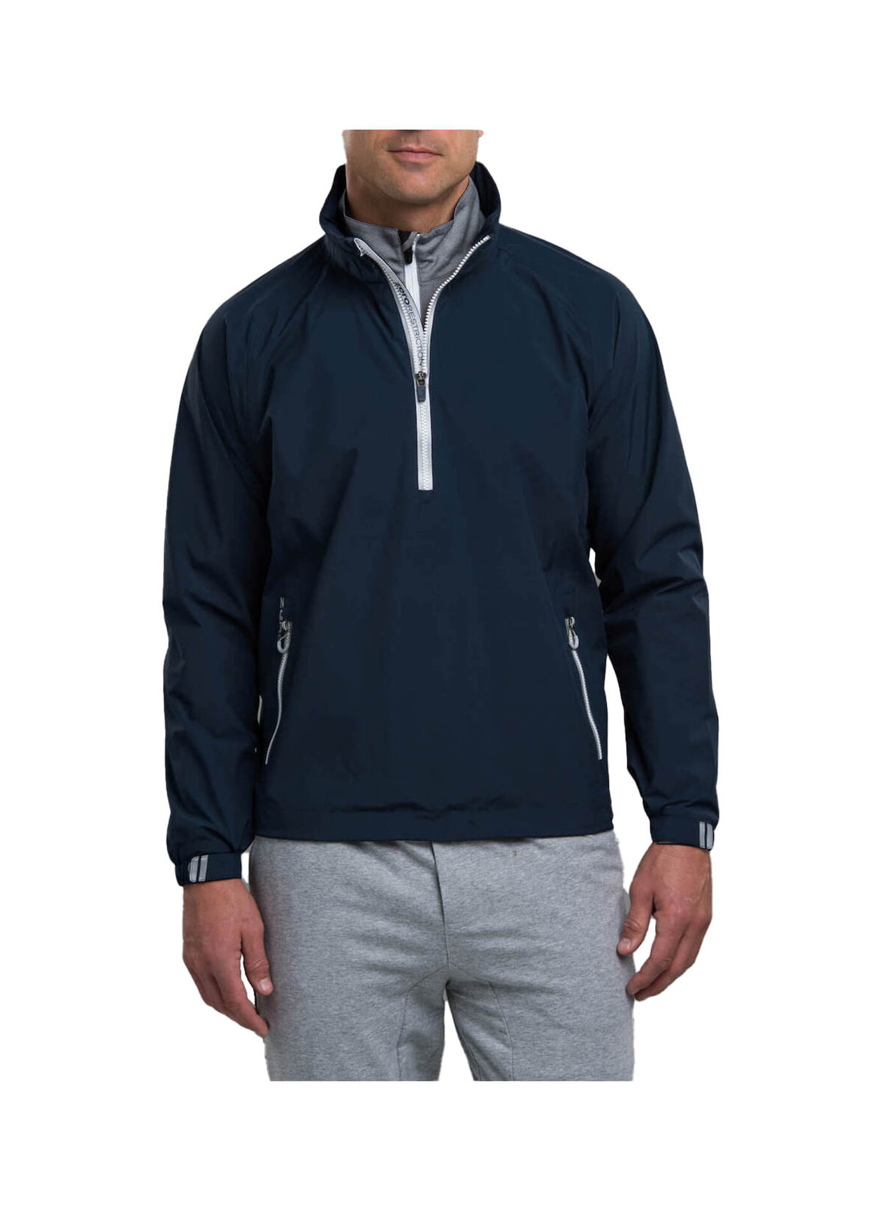 Zero Restriction Men's Navy Torque Quarter-Zip | Custom Pullover