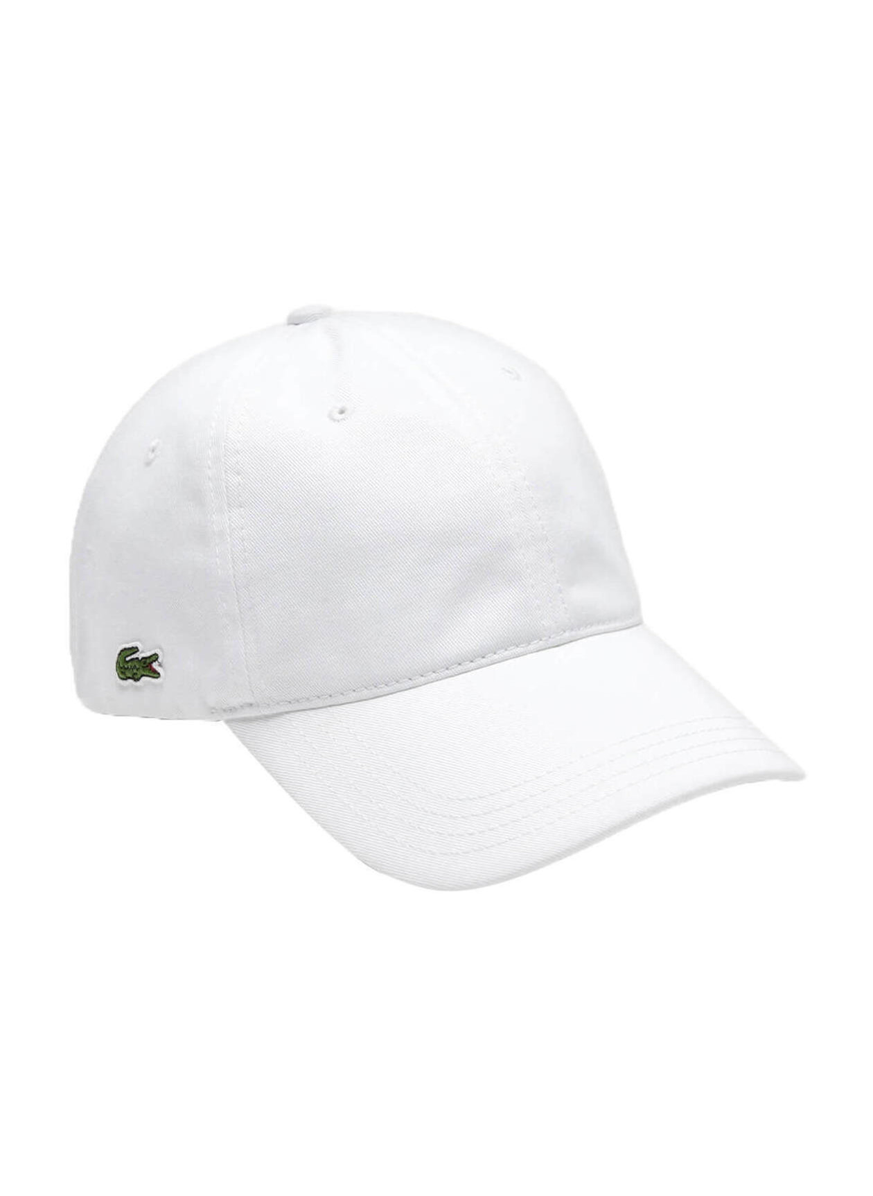 Lacoste White Men's Contrast Strap Cotton Hat