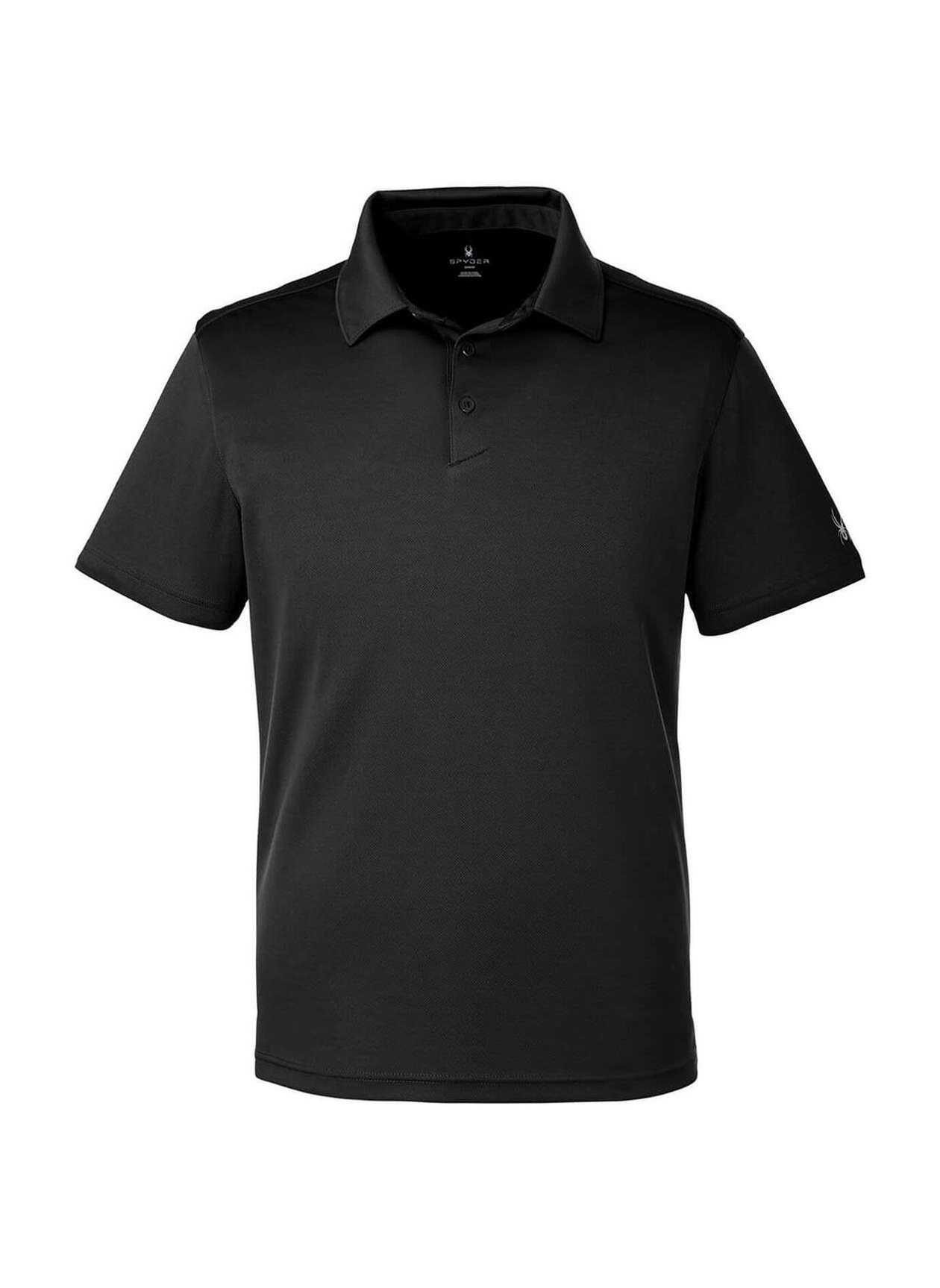 Embroidered Spyder Men's Black Freestyle Polo