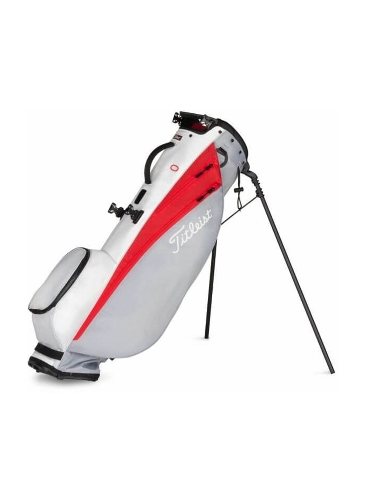 Titleist Grey / Red / White Players 4 Carbon Stand Bag
