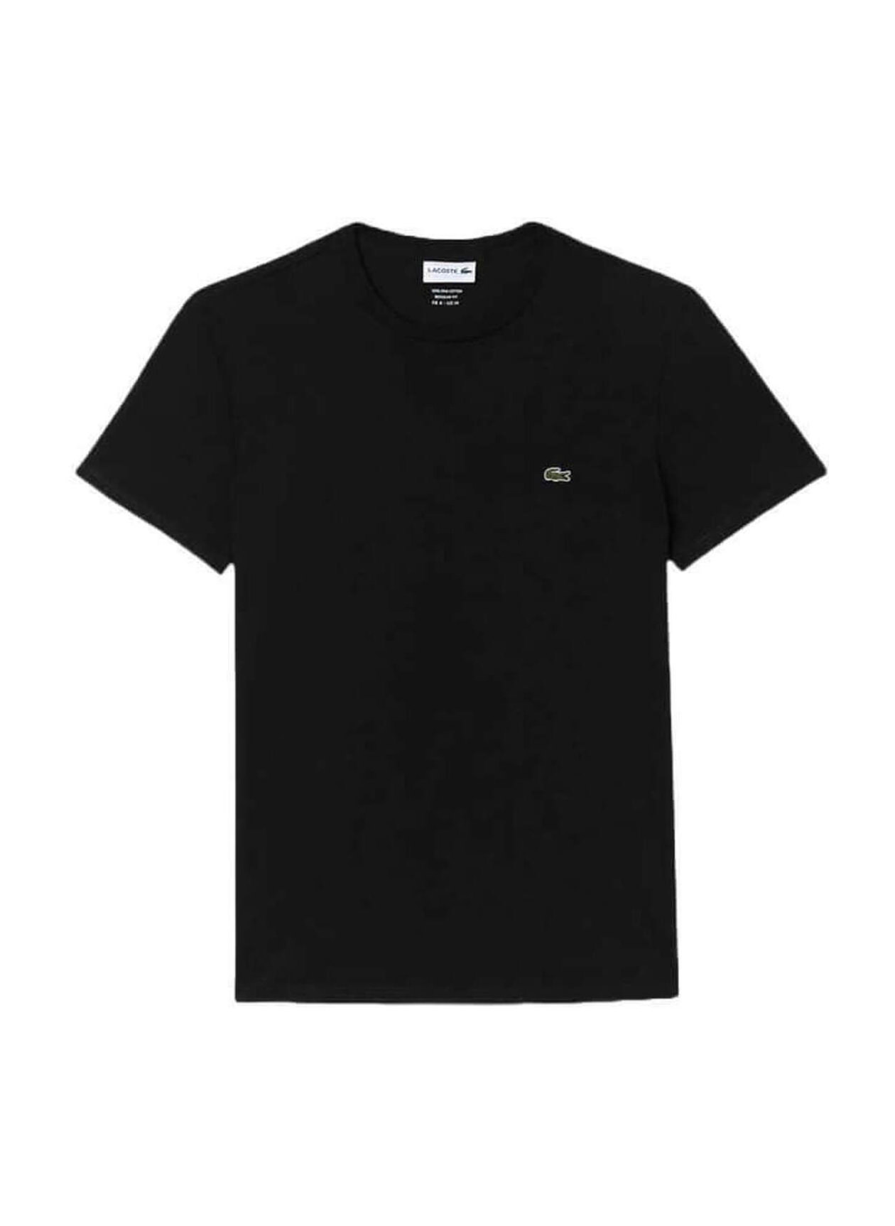 Lacoste Men's Black Crew Neck Pima Cotton T-Shirt