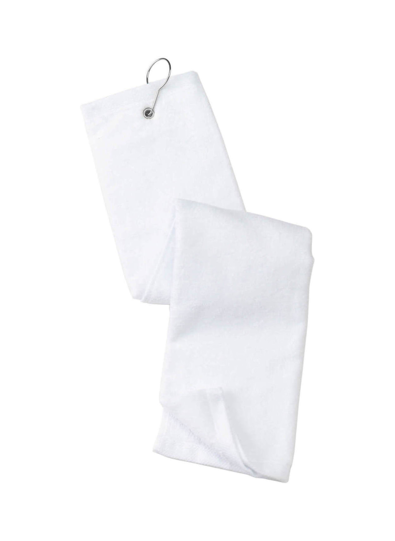 Port Authority White Grommeted Tri-Fold Golf Towel