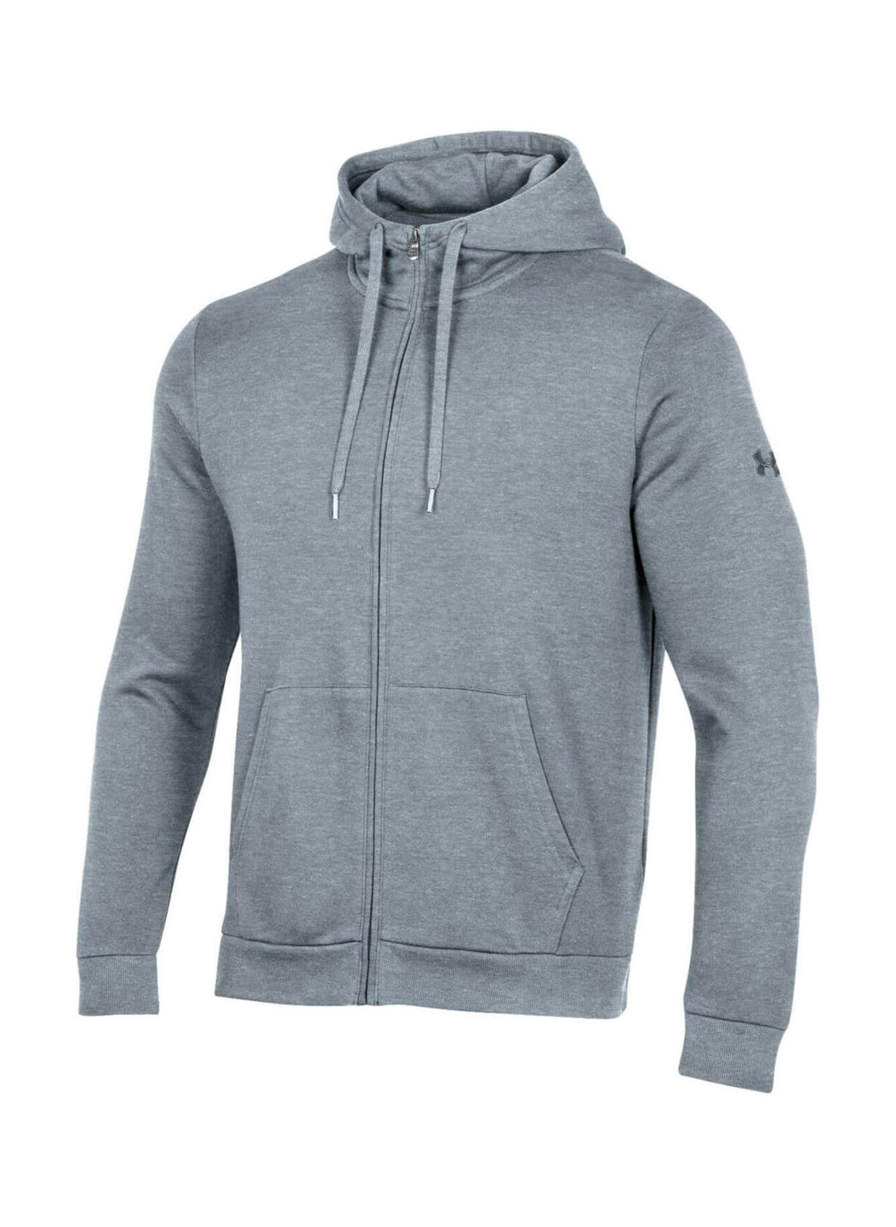 Custom Embroidered Under Armour Men's True Gray Heather All Day Full-Zip  Hoodie
