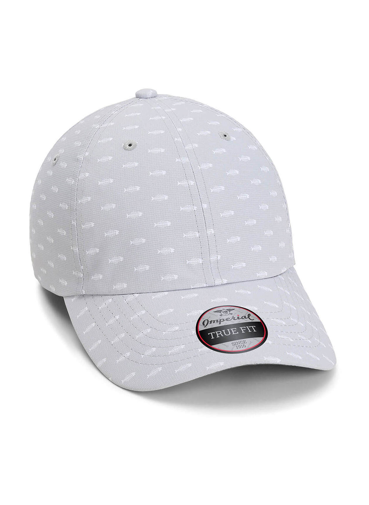 Imperial Grey / White Bonefish The Alter Ego Pattered Performance Hat