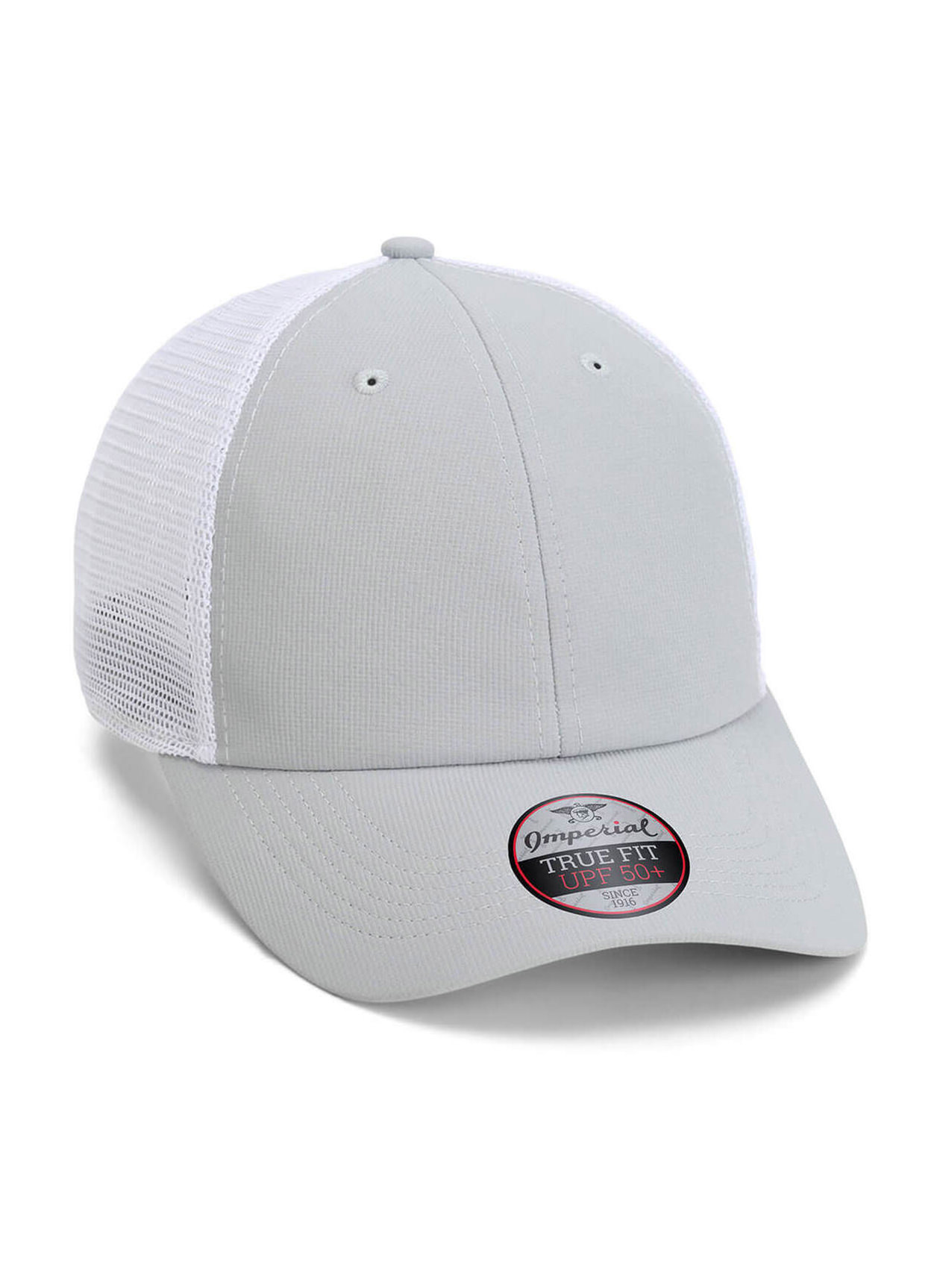 Imperial Fog / White Structured Performance Meshback Hat