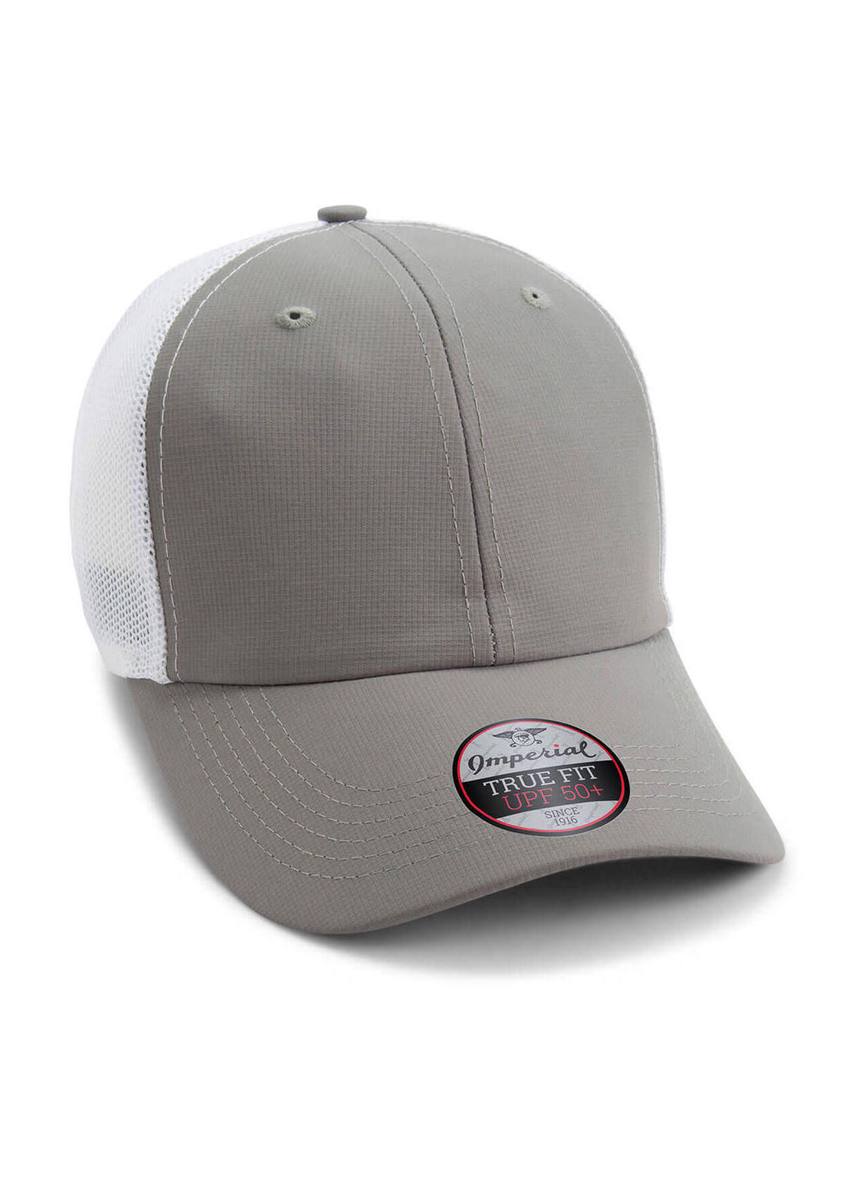 Imperial Light Grey / White Structured Performance Meshback Hat