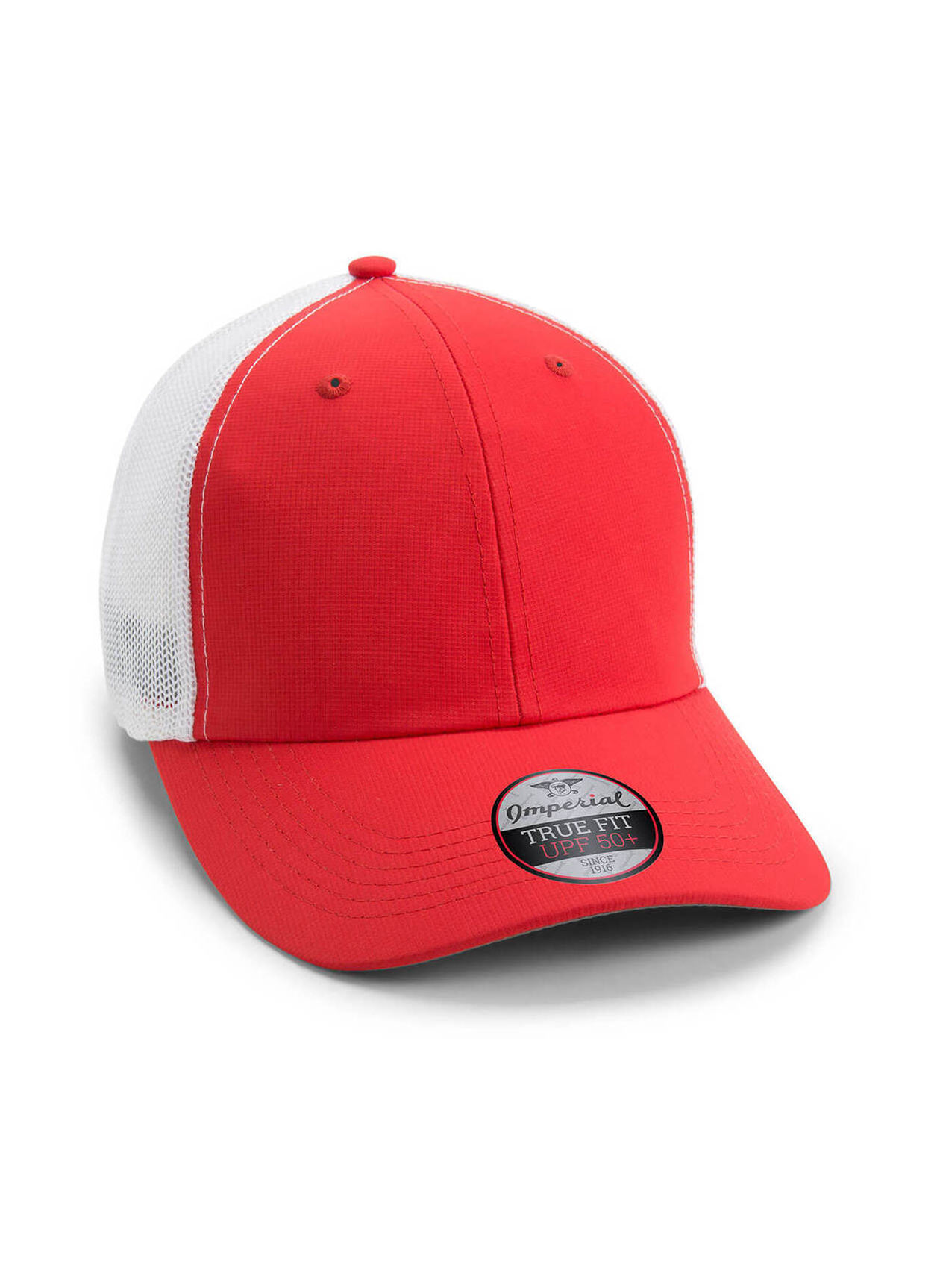 Imperial Headwear Red / White Structured Performance Meshback Hat ...