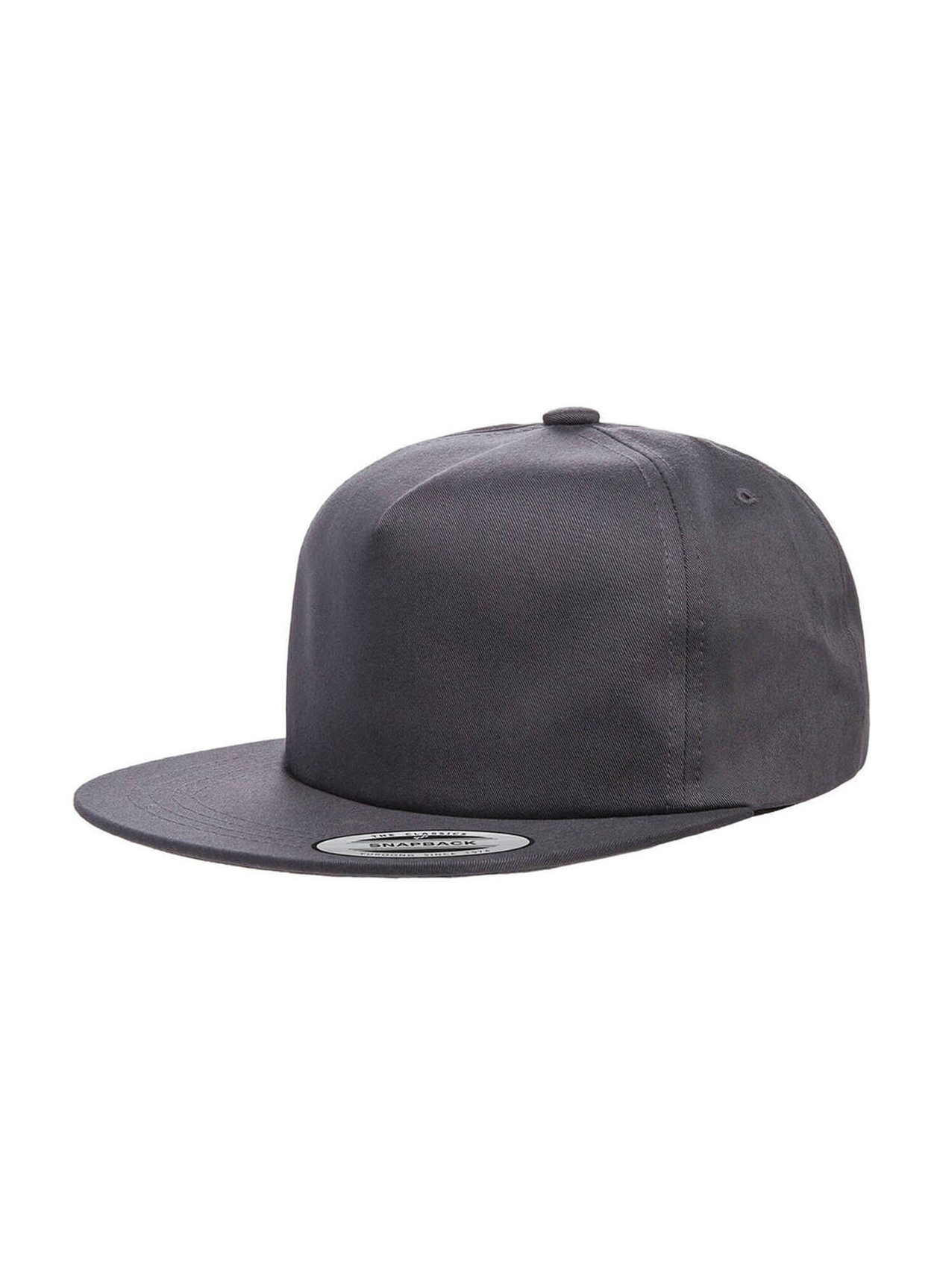 Yupoong Charcoal Unstructured 5-Panel Snapback Hat