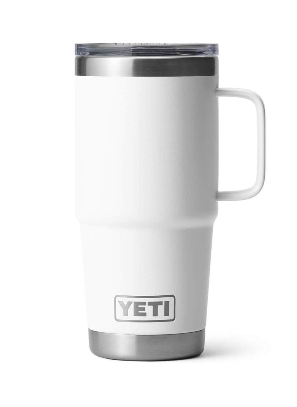White YETI Rambler 20 oz Travel Mug