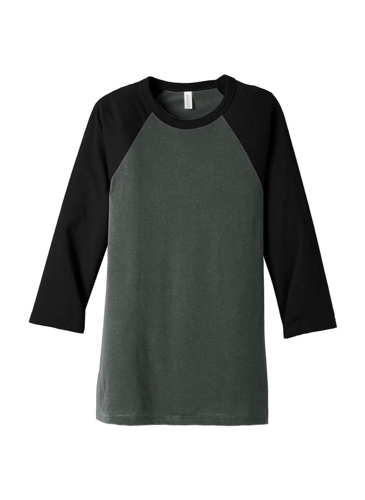 Da Bears - 3/4 Sleeve Raglan T-Shirt Black/Deep Heather / 2XL