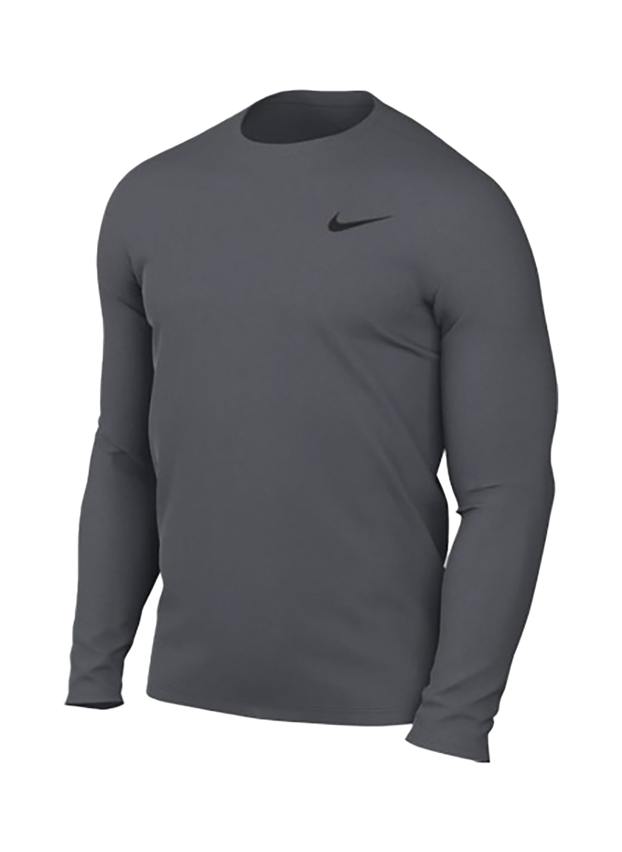 Customized Nike Men's Carbon Heather Legend Long-Sleeve Crew T-Shirt