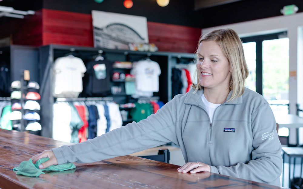 Assorted custom Patagonia apparel by Corporate Gear, including jackets and backpacks.