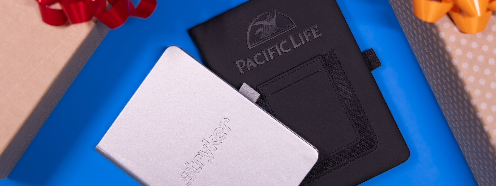 Leatherbound Journals. Water Resistant Notebook. Company Swag. Custom Logo.