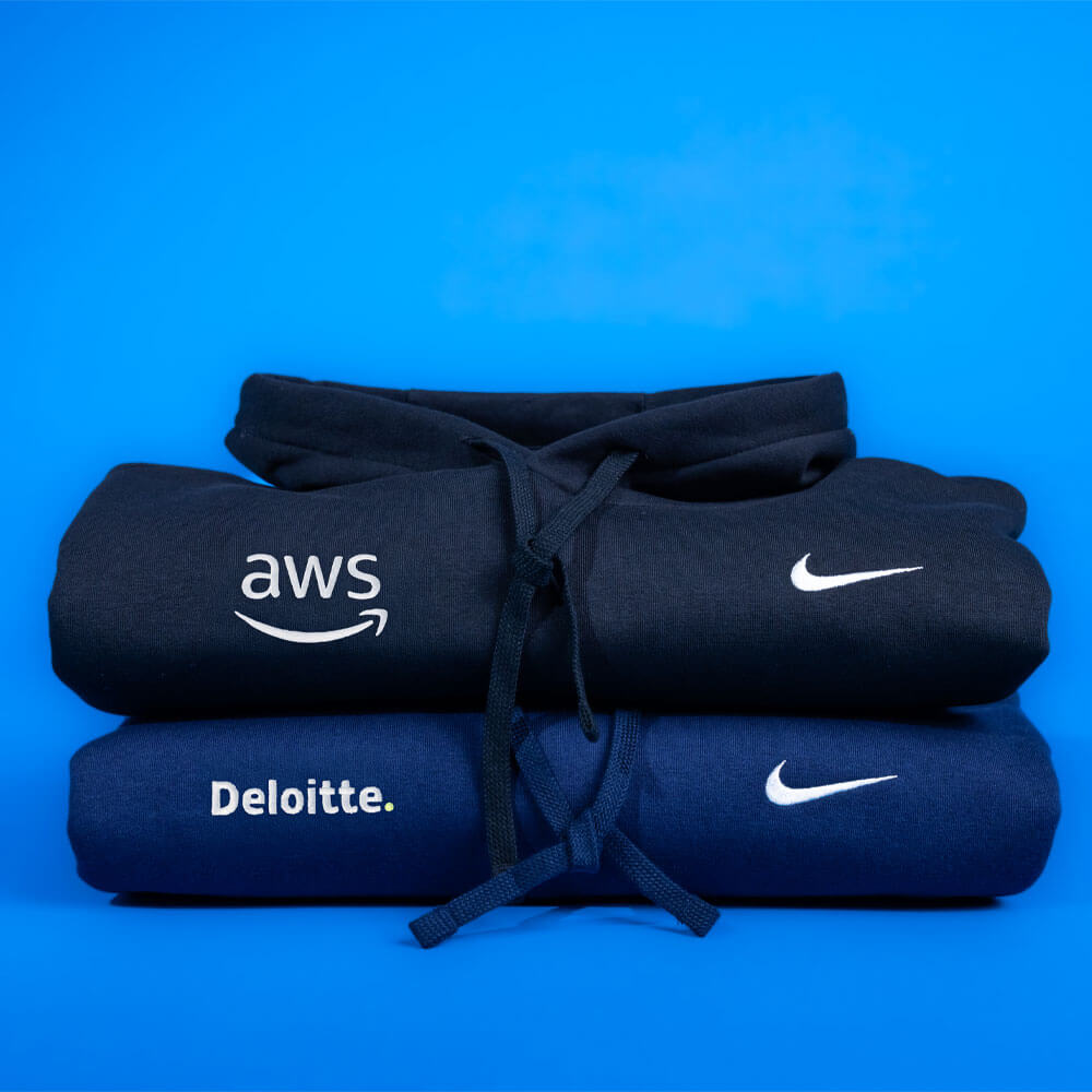Custom Nike Hoodies. Custom Pullovers. Embroidered Nike Sweatshirts. Nike Embroidered Pullover.
