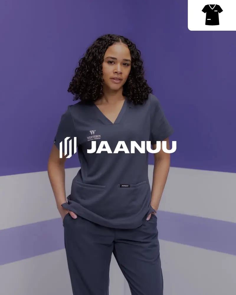 Find premium Jaanuu custom nurse scrubs uniforms at PK Health Gear.