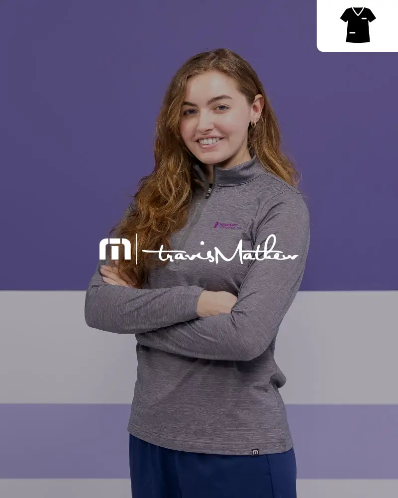 Find premium TravisMathew custom nurse scrubs uniforms at PK Health Gear.
